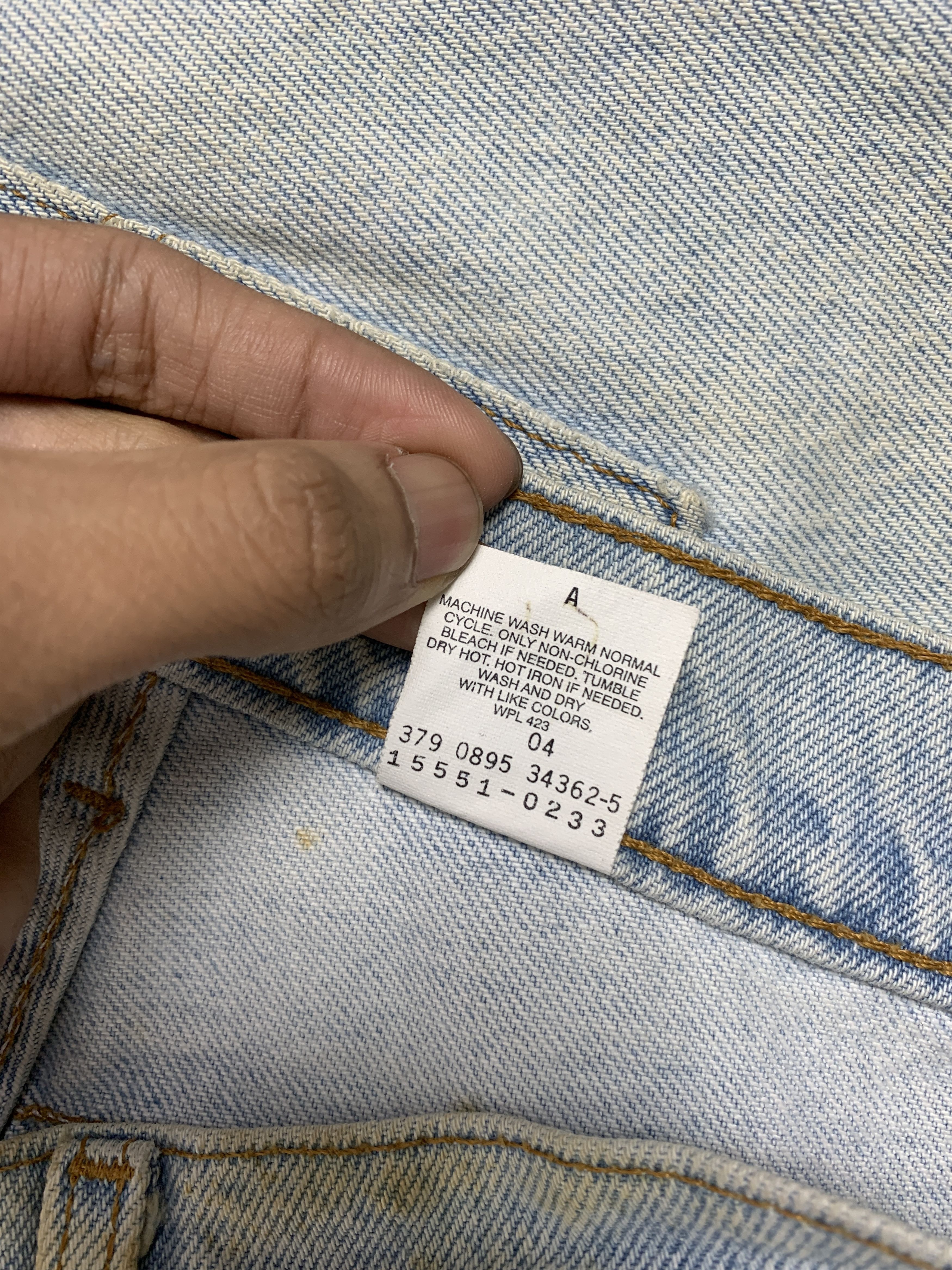 Levi's × Vintage Vintage Levis 551 Straight Cut Stone Wash Jeans Size US 34 / EU 50 - 11 Thumbnail