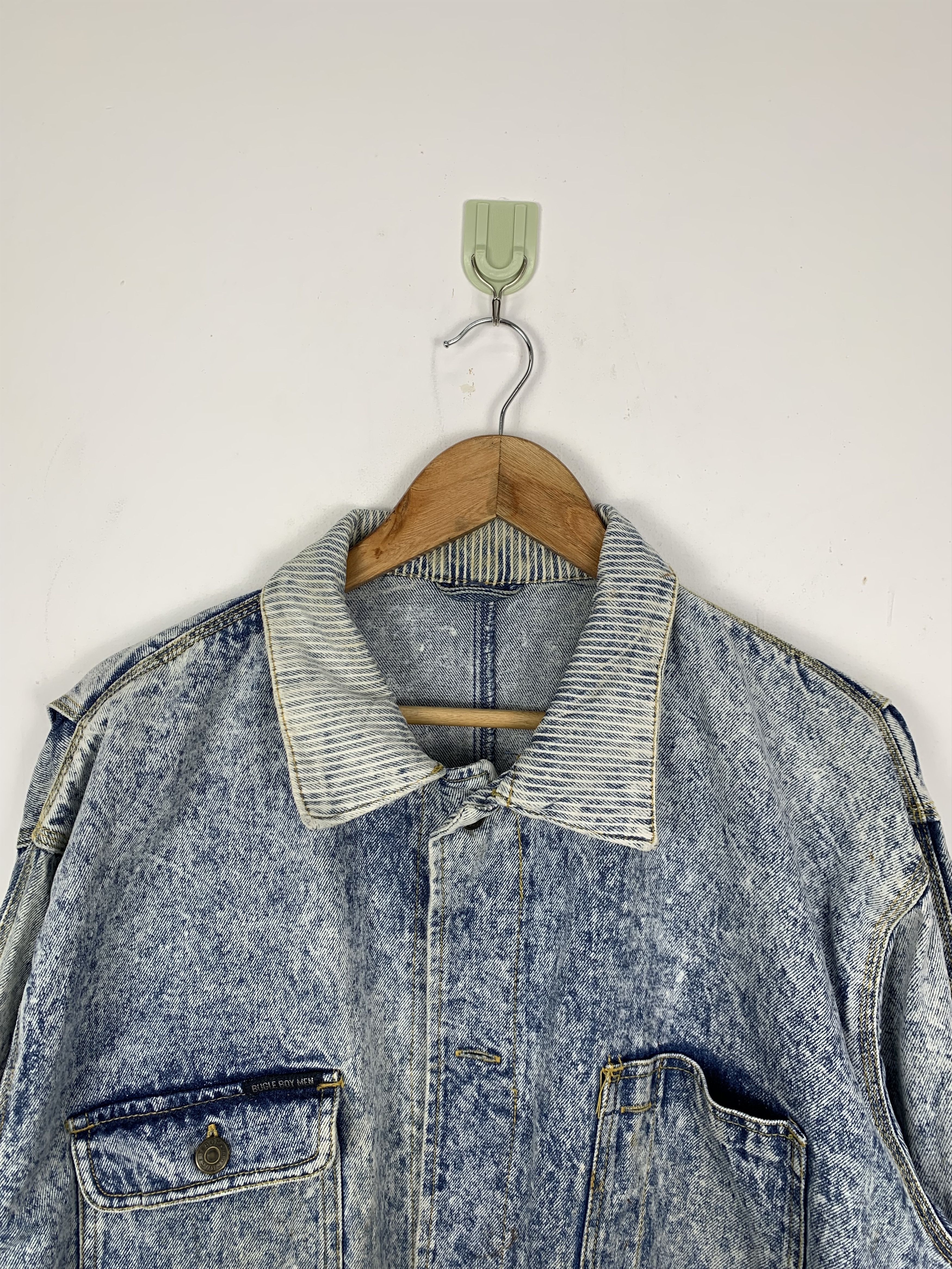 Bugle Boy Vintage BUGLE BOY Distressed Acid Wash Denim Jacket J0625 Size US L / EU 52-54 / 3 - 2 Thumbnail