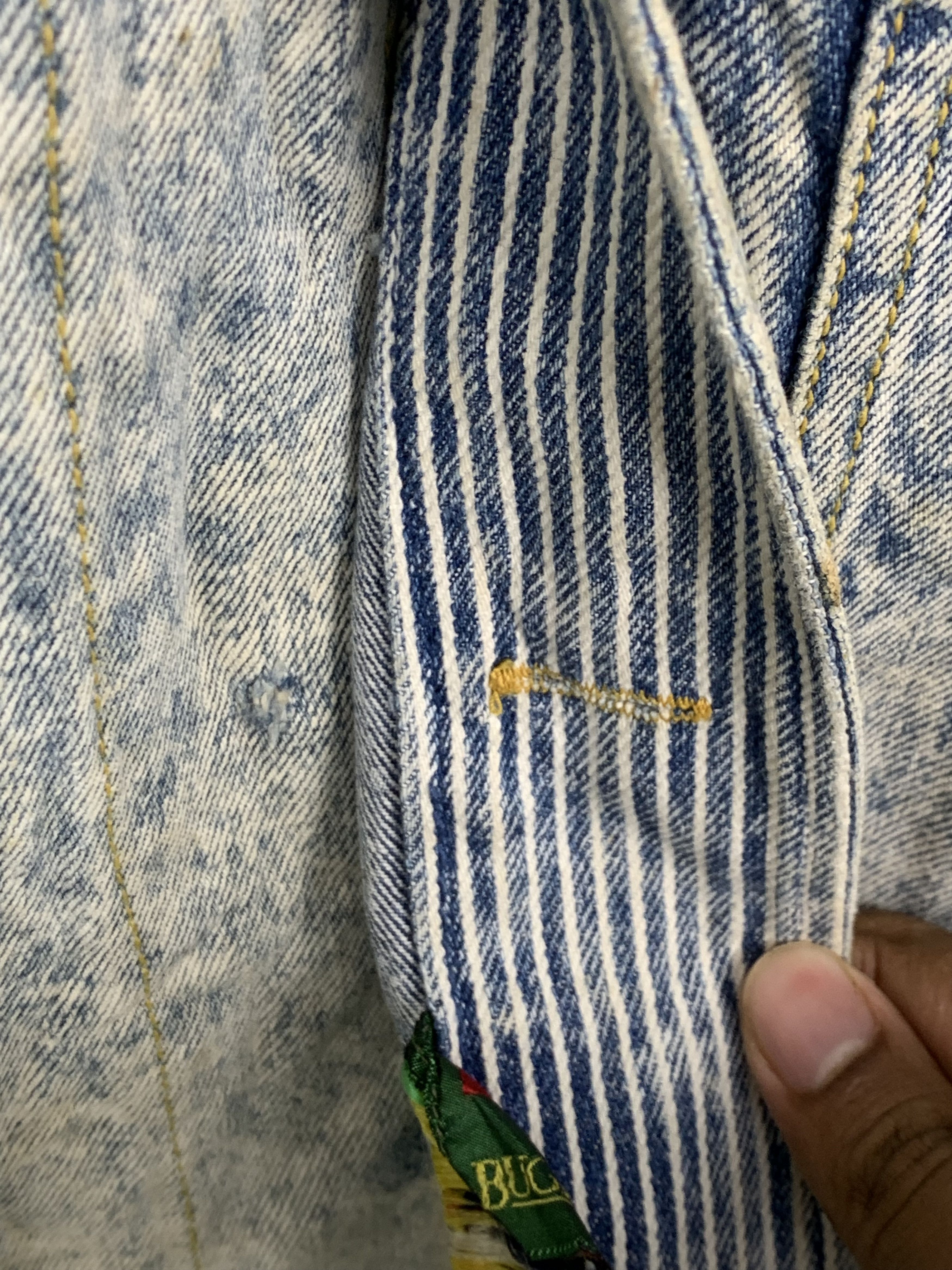 Bugle Boy Vintage BUGLE BOY Distressed Acid Wash Denim Jacket J0625 Size US L / EU 52-54 / 3 - 8 Thumbnail