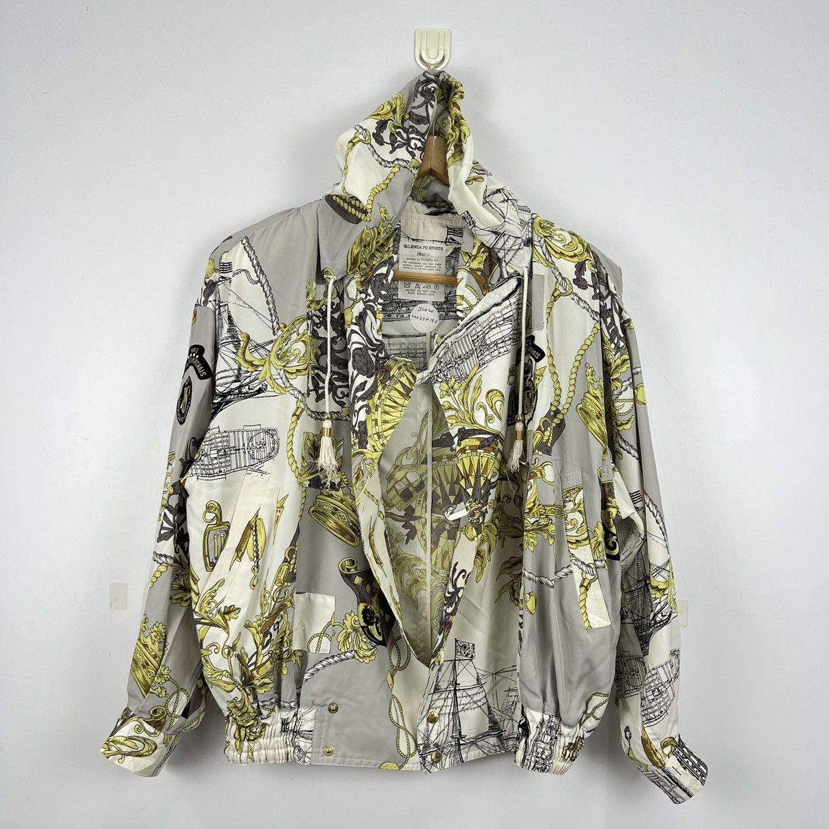 image of Vintage 90's Valenza Po Silk Hoodie Jacket, Men's (Size Medium)
