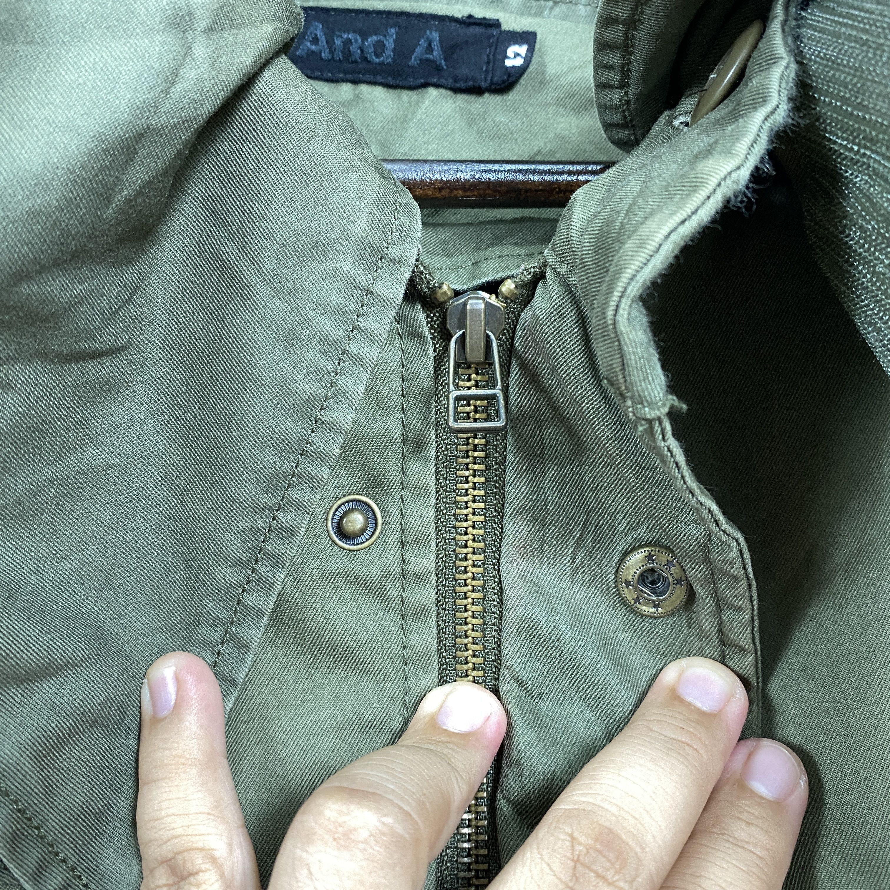 Japanese Brand Vintage AND A Cotton Military Hoodie Jacket J0188 Size US S / EU 44-46 / 1 - 10 Thumbnail