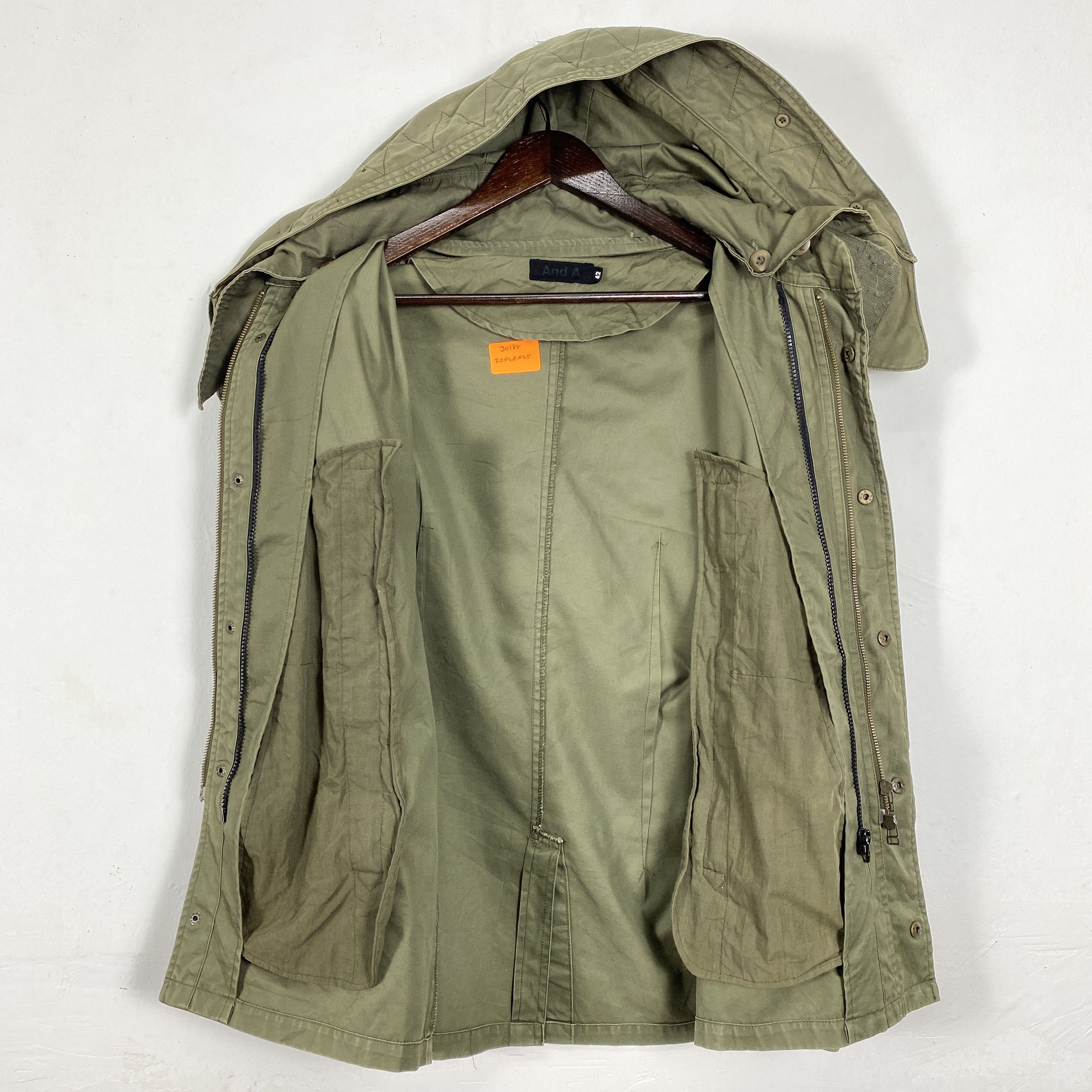 Japanese Brand Vintage AND A Cotton Military Hoodie Jacket J0188 Size US S / EU 44-46 / 1 - 13 Thumbnail