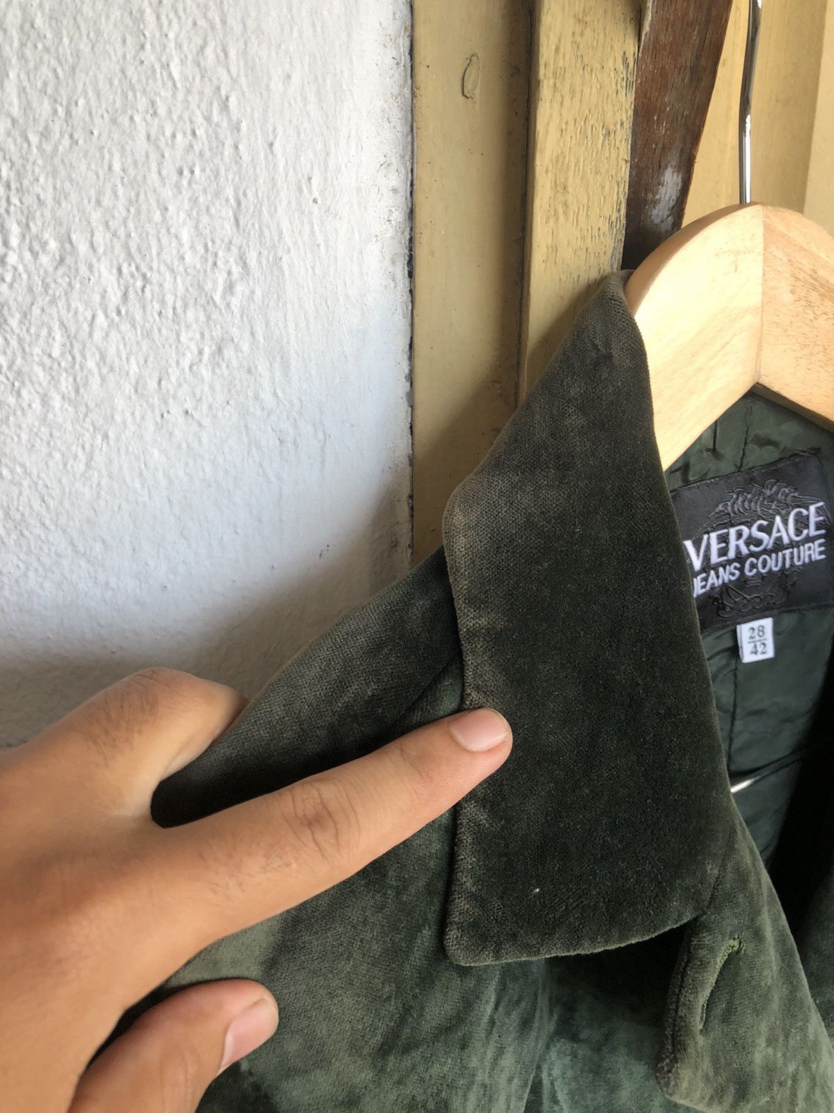 Versace Nice❗️Versace Jeans Couture Velvet Blazer Jacket Size M / US 6-8 / IT 42-44 - 8 Thumbnail