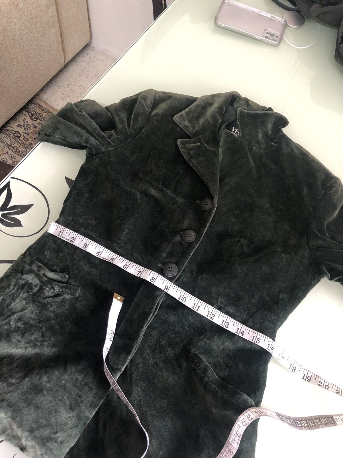 Versace Nice❗️Versace Jeans Couture Velvet Blazer Jacket Size M / US 6-8 / IT 42-44 - 22 Thumbnail