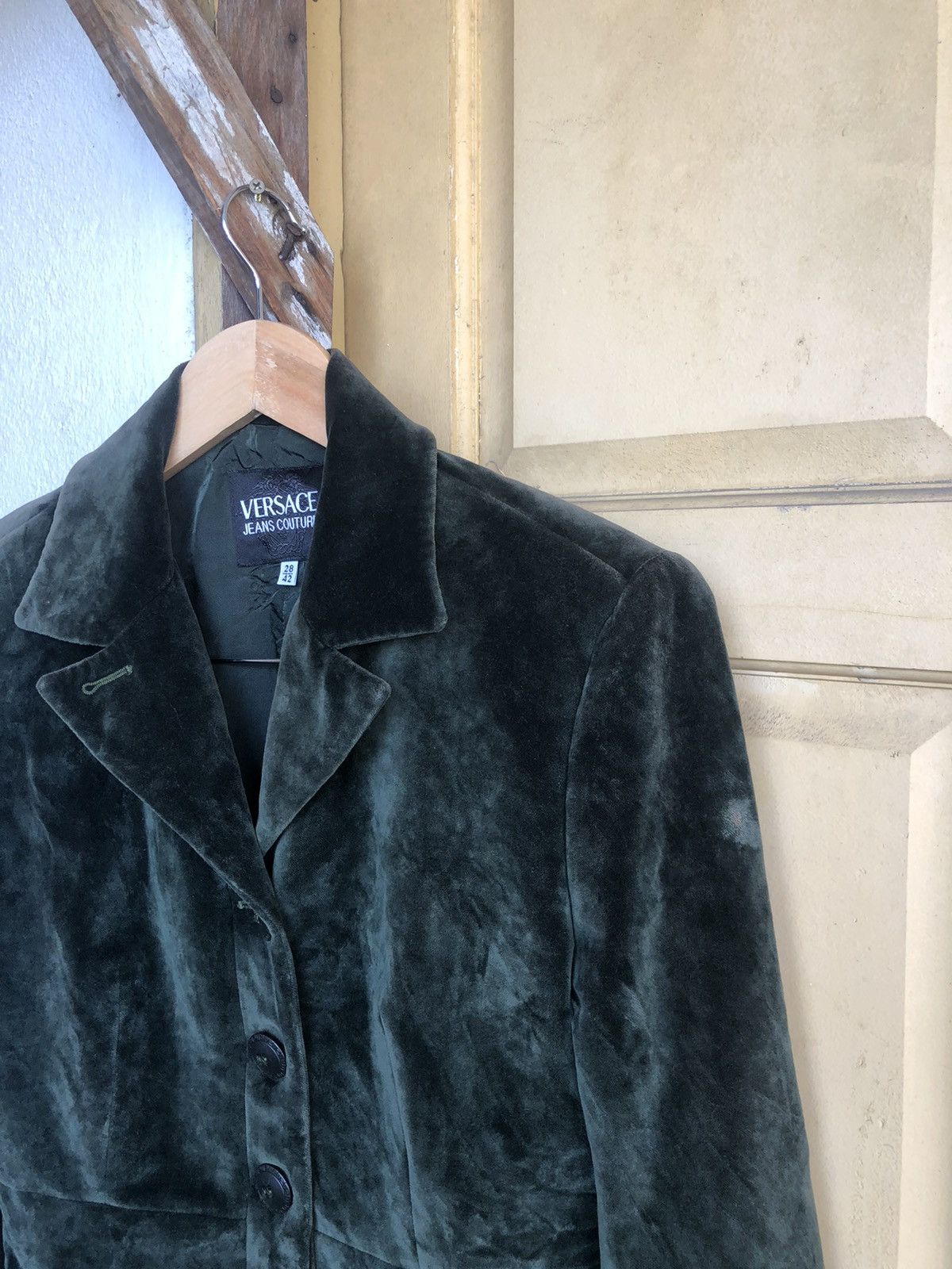 Versace Nice❗️Versace Jeans Couture Velvet Blazer Jacket Size M / US 6-8 / IT 42-44 - 11 Thumbnail
