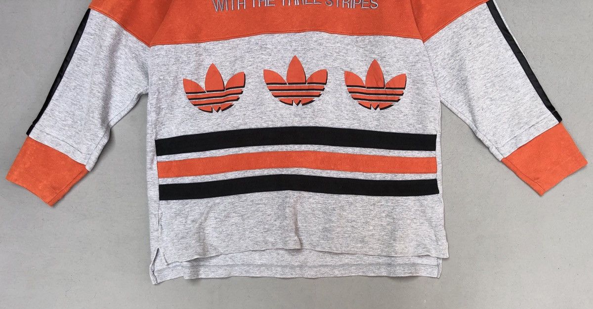 Adidas × Descente × Vintage Vintage Adidas Big Logo 90s Style Sweater Size US L / EU 52-54 / 3 - 4 Thumbnail