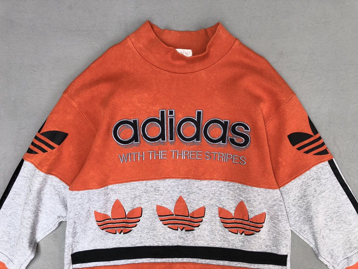 Adidas × Descente × Vintage Vintage Adidas Big Logo 90s Style Sweater Size US L / EU 52-54 / 3 - 3 Thumbnail
