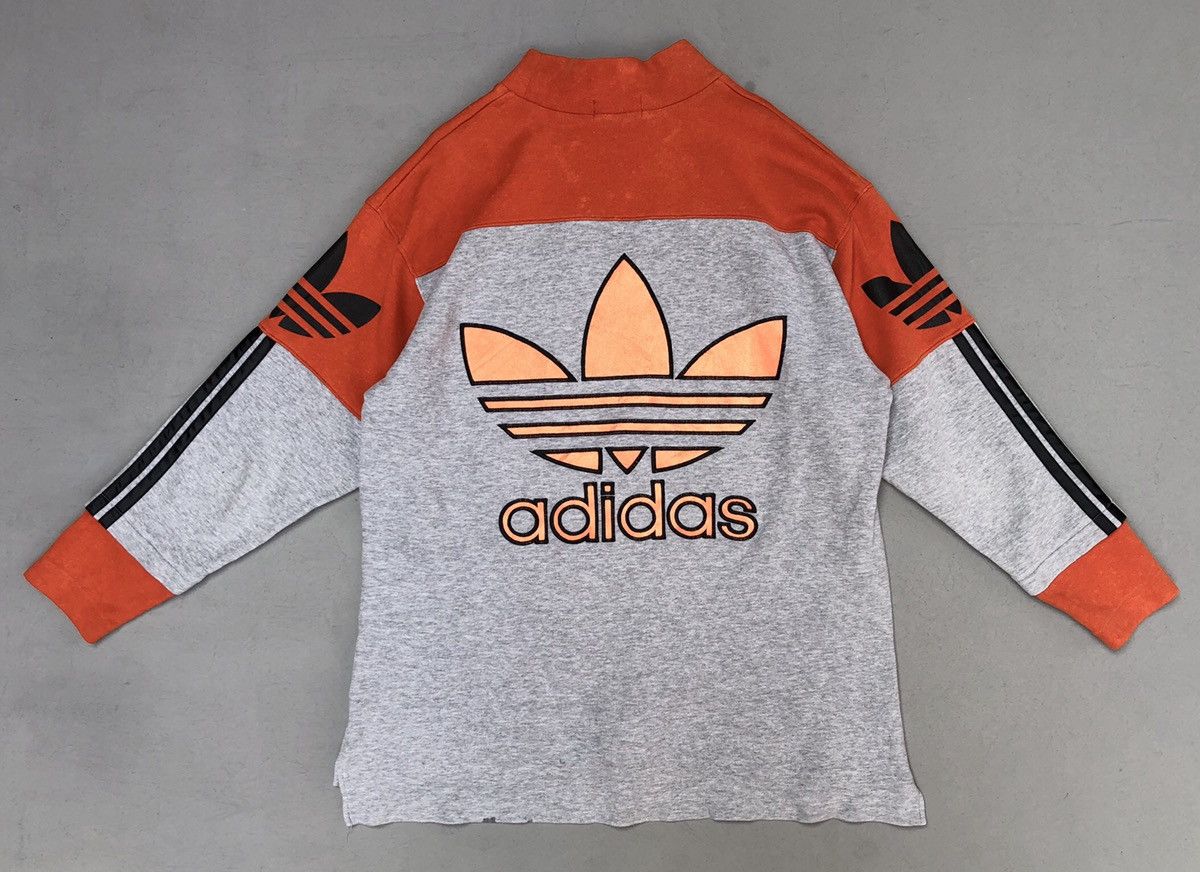Adidas × Descente × Vintage Vintage Adidas Big Logo 90s Style Sweater Size US L / EU 52-54 / 3 - 6 Thumbnail