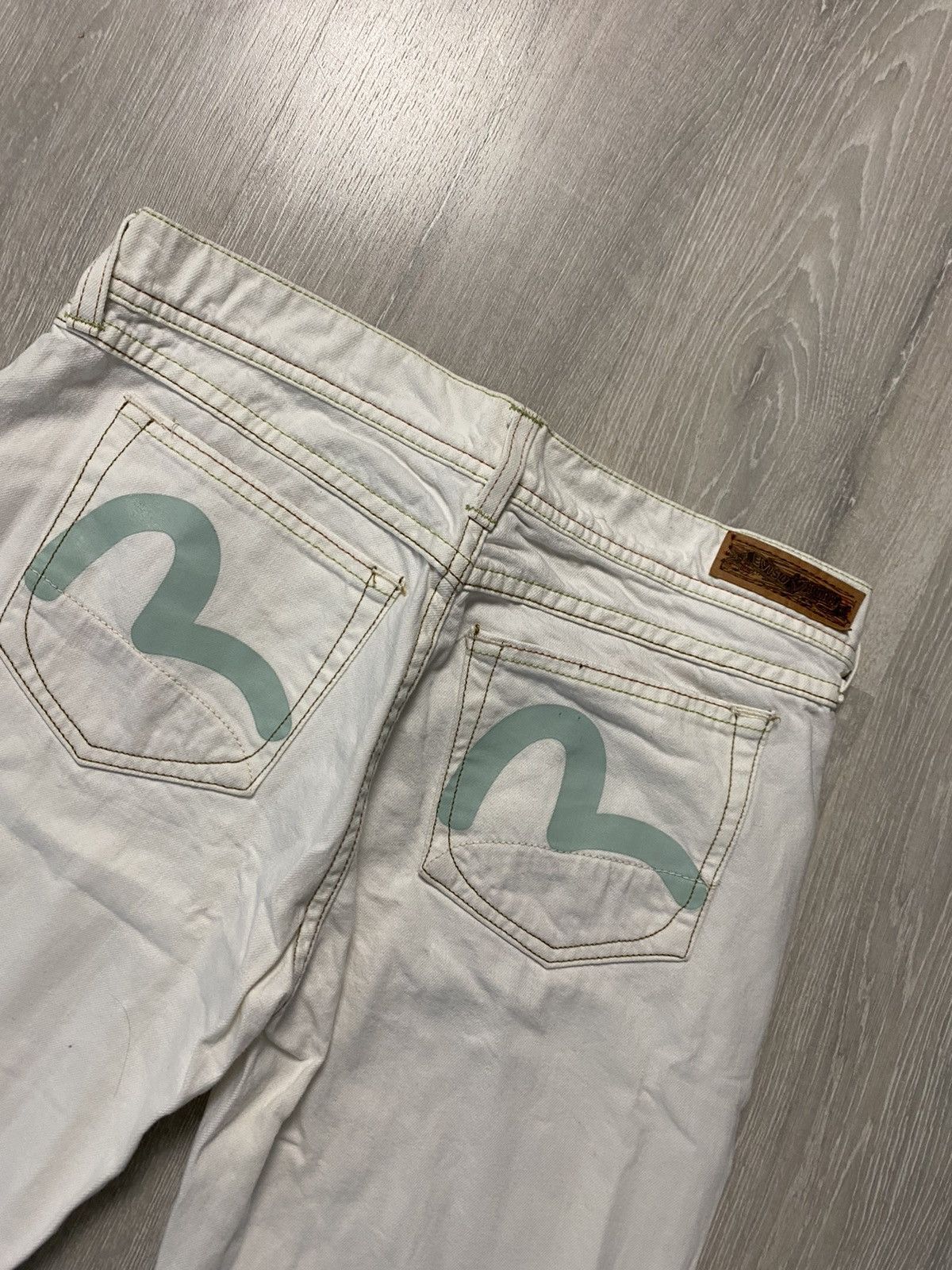 Evisu Evisu x Puma vintage white jeans blue seagulls Japan Size US 28 / EU 44 - 2 Thumbnail