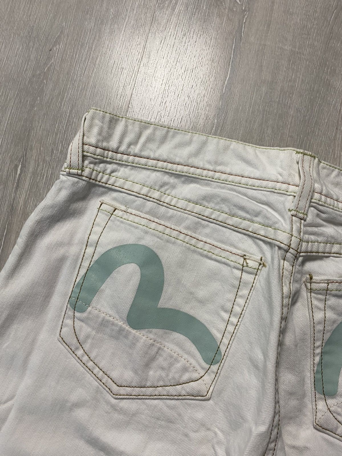 Evisu Evisu x Puma vintage white jeans blue seagulls Japan Size US 28 / EU 44 - 4 Thumbnail