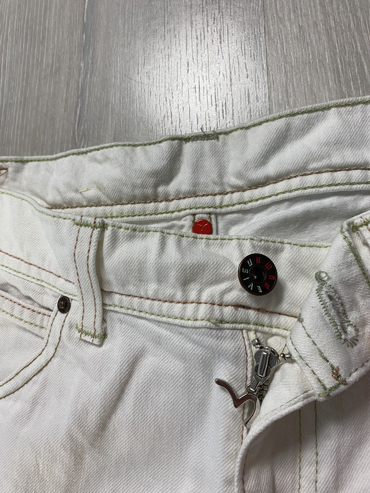 Evisu Evisu x Puma vintage white jeans blue seagulls Japan Size US 28 / EU 44 - 7 Thumbnail