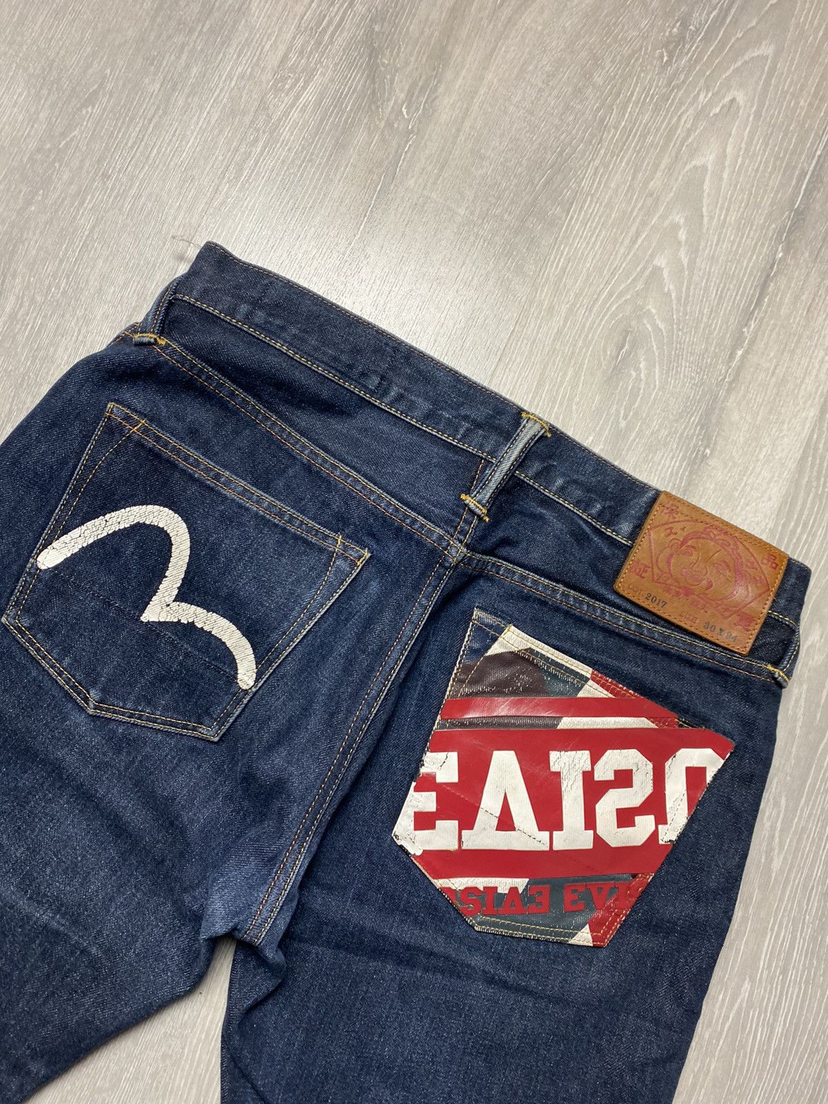 Evisu Evisu vintage jeans navy white seagulls big logo Size US 30 / EU 46 - 2 Thumbnail