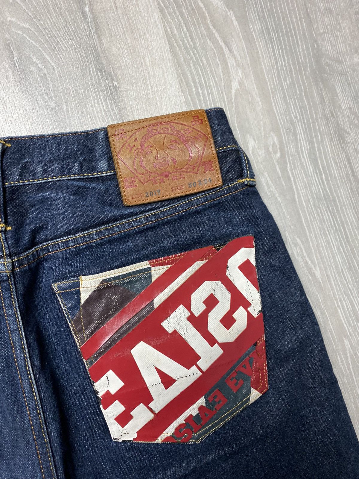 Evisu Evisu vintage jeans navy white seagulls big logo Size US 30 / EU 46 - 3 Thumbnail