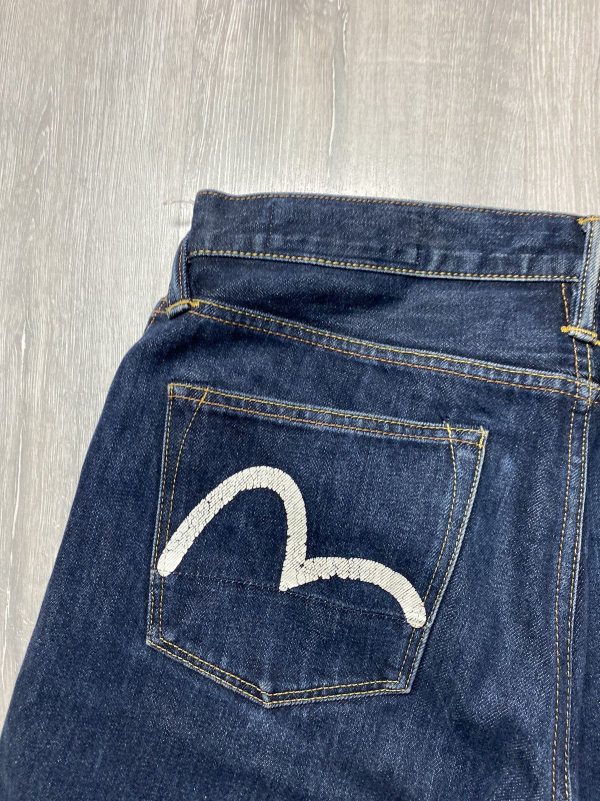 Evisu Evisu vintage jeans navy white seagulls big logo Size US 30 / EU 46 - 4 Thumbnail