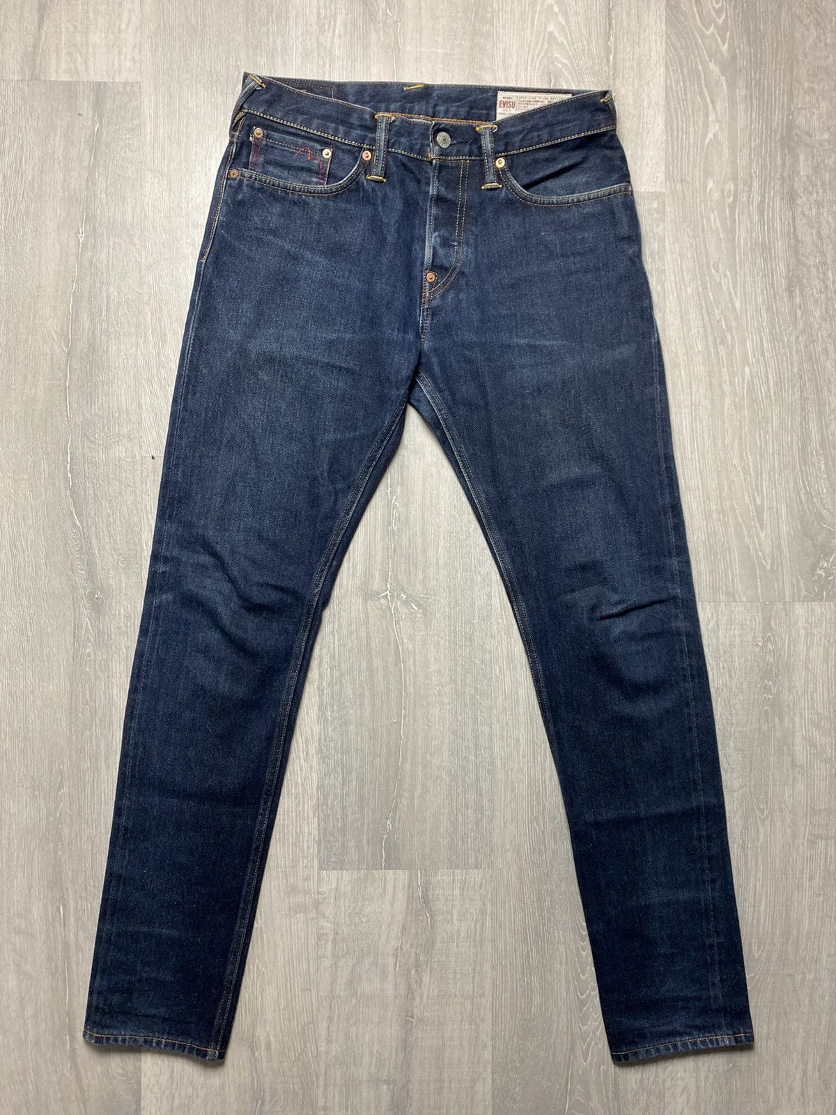 Evisu Evisu vintage jeans navy white seagulls big logo Size US 30 / EU 46 - 5 Thumbnail