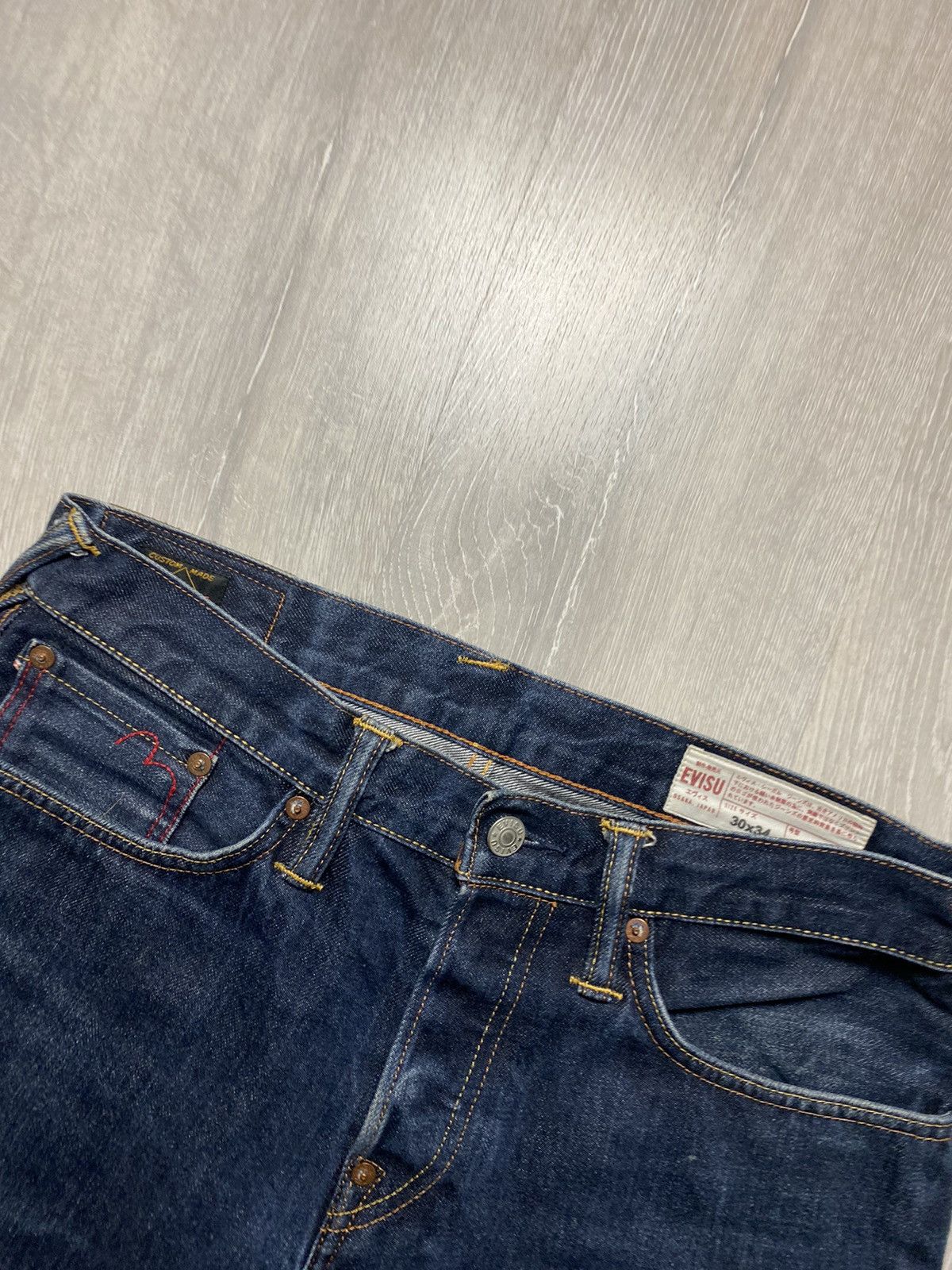Evisu Evisu vintage jeans navy white seagulls big logo Size US 30 / EU 46 - 6 Thumbnail