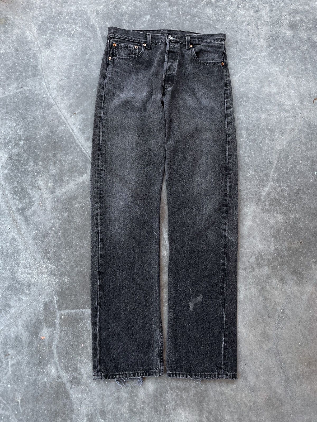 Levi's × Vintage Vintage 90's Levi's 501 Faded Black Denim Jeans Size US 32 / EU 48 - 1 Thumbnail