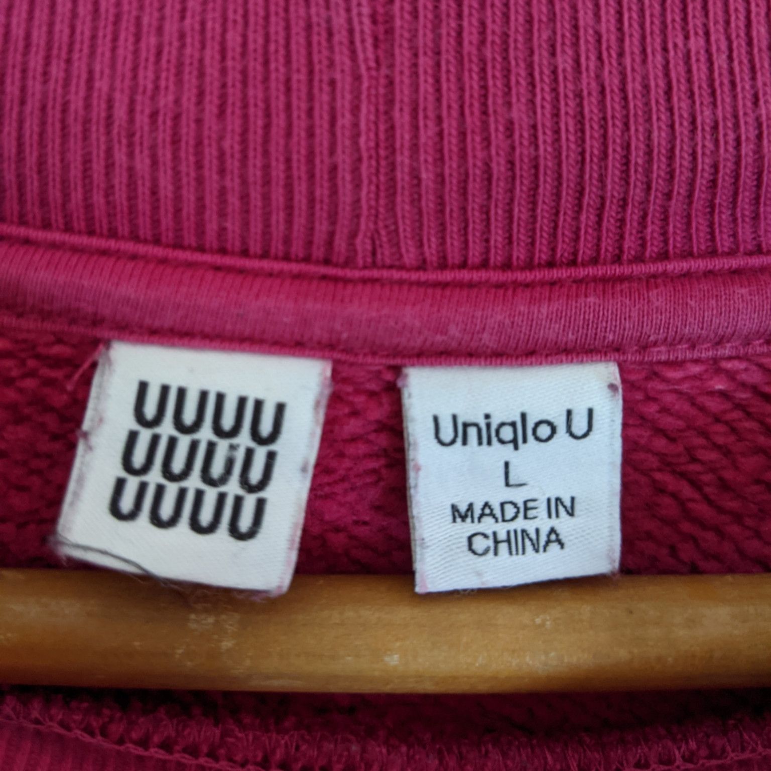 Japanese Brand × Uniqlo UNIQLO U Plain Red Jumper Sweatshirt Size US L / EU 52-54 / 3 - 9 Thumbnail