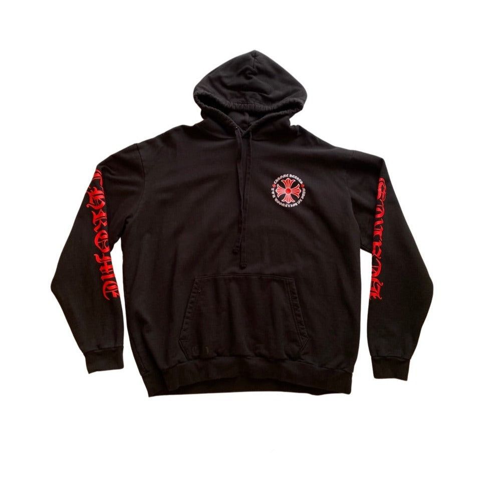 Chrome Hearts Red Cross 'Made in Hollywood' Chrome Hearts Hoodie | Grailed