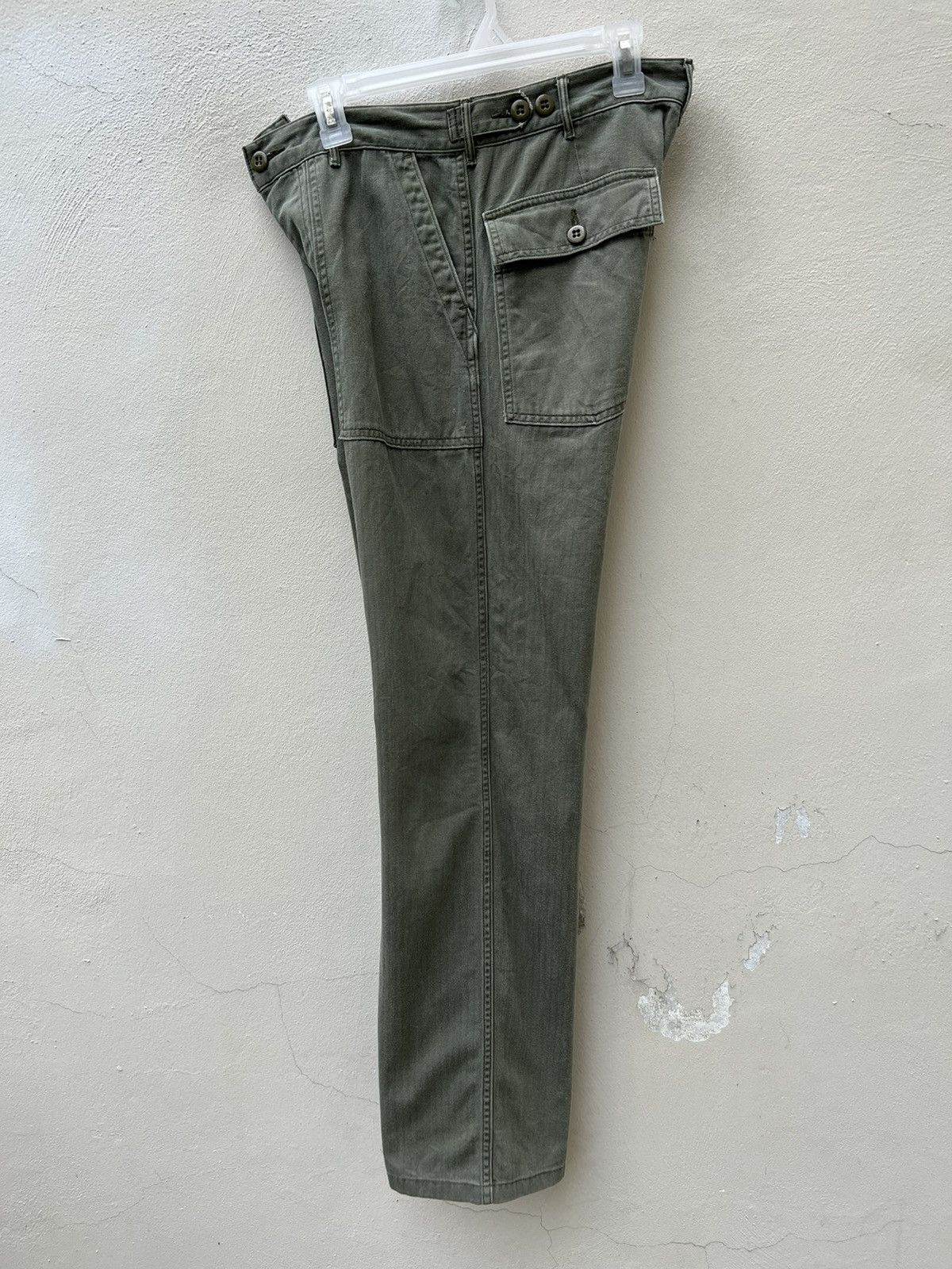 Denime × Vintage Vintage DENIME Japan Hbt Striped Fatigue Pant Size US 31 - 19 Thumbnail