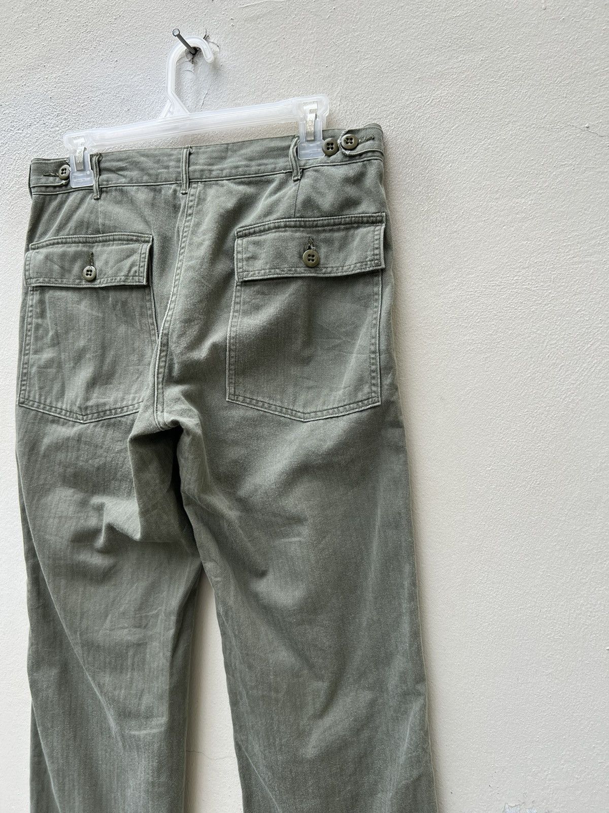 Denime × Vintage Vintage DENIME Japan Hbt Striped Fatigue Pant Size US 31 - 17 Thumbnail