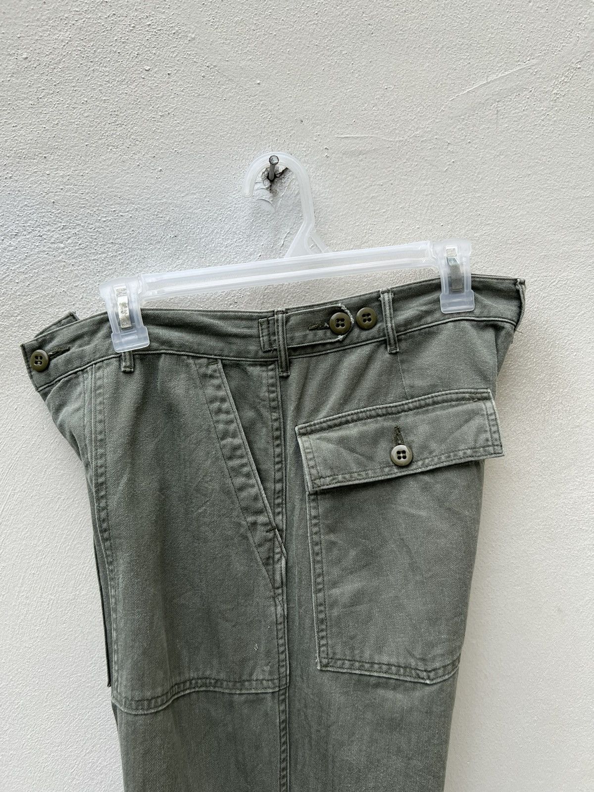 Denime × Vintage Vintage DENIME Japan Hbt Striped Fatigue Pant Size US 31 - 20 Thumbnail