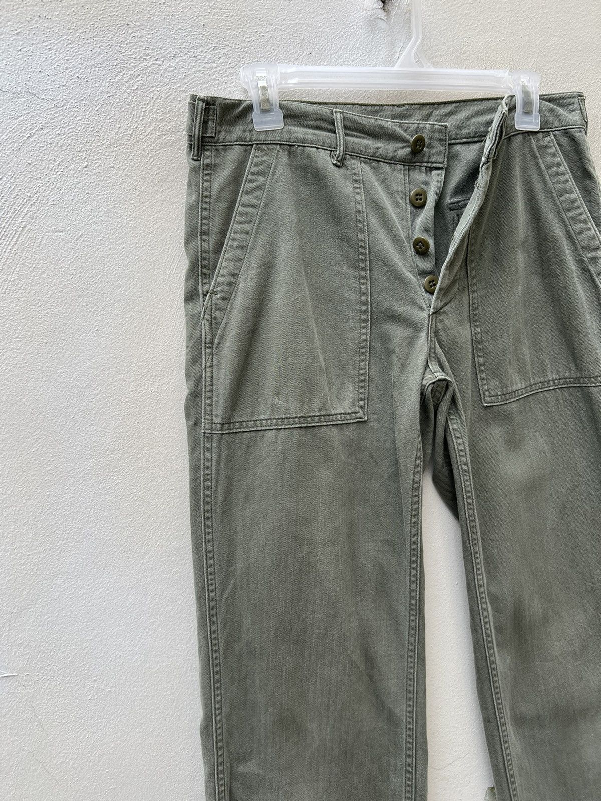 Denime × Vintage Vintage DENIME Japan Hbt Striped Fatigue Pant Size US 31 - 8 Thumbnail