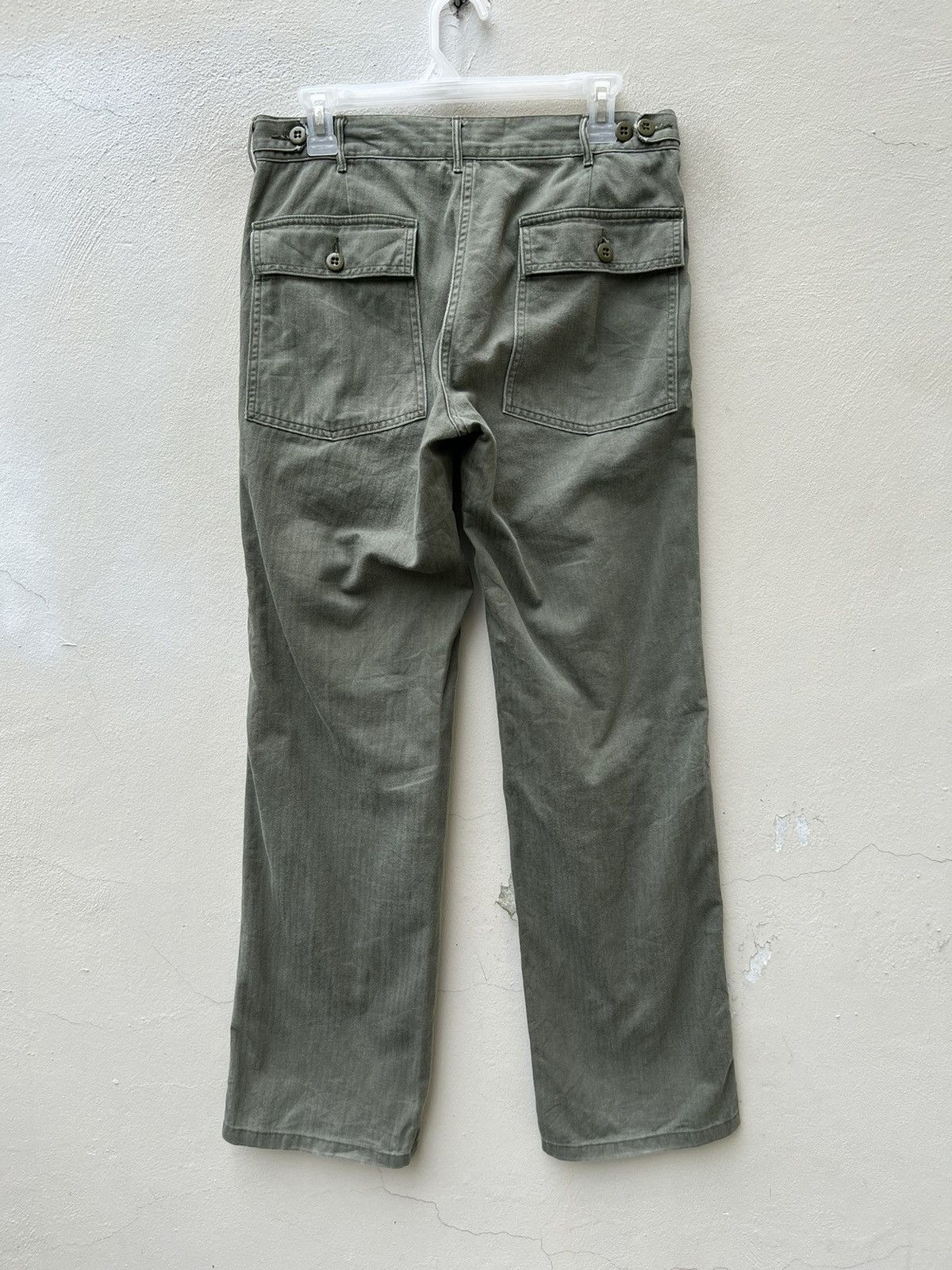 Denime × Vintage Vintage DENIME Japan Hbt Striped Fatigue Pant Size US 31 - 14 Thumbnail