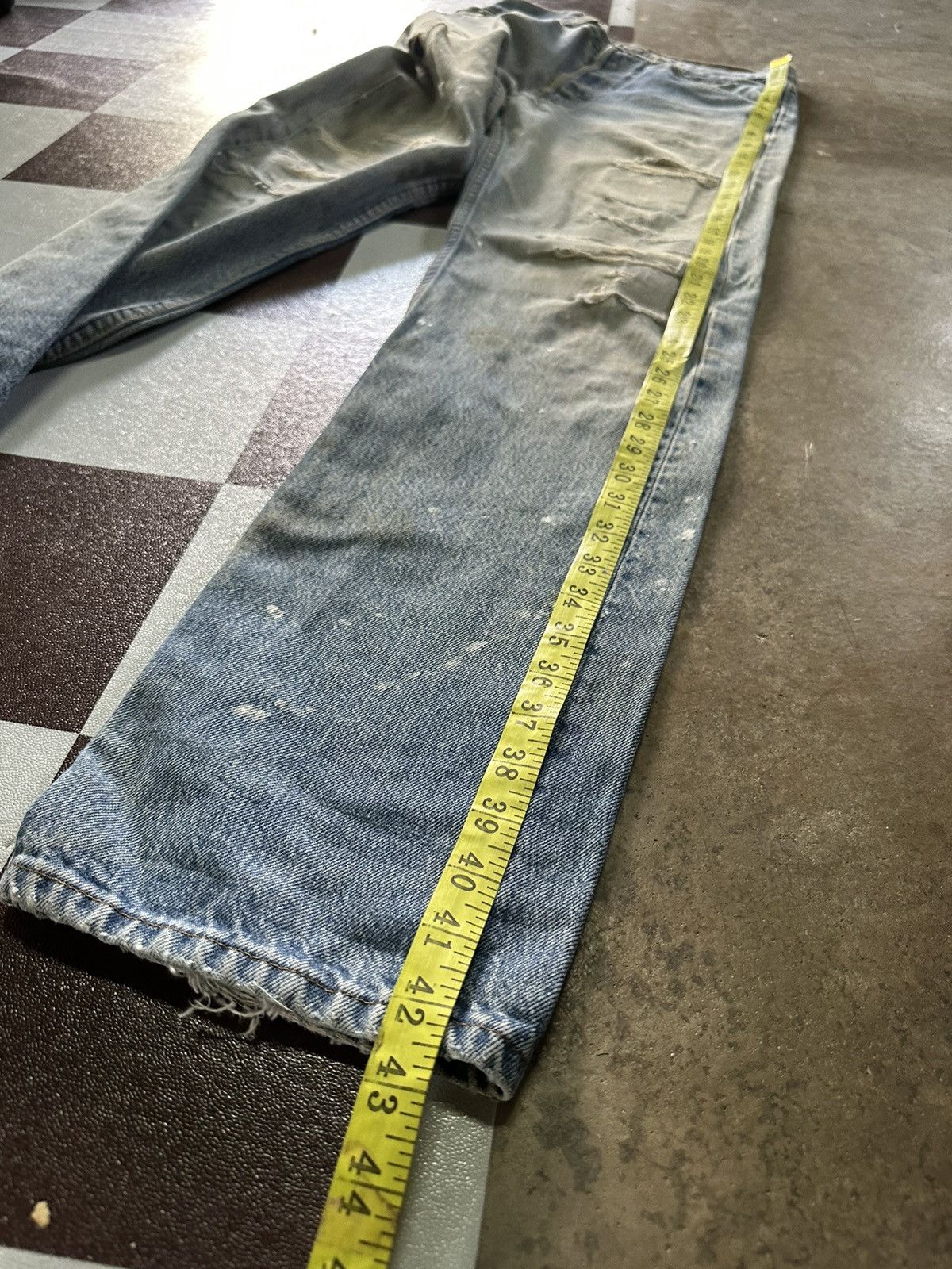 Levi's 30x32 Vintage 90s Levi’s 501 rusty wash blue denim jeans Size US 30 / EU 46 - 9 Thumbnail