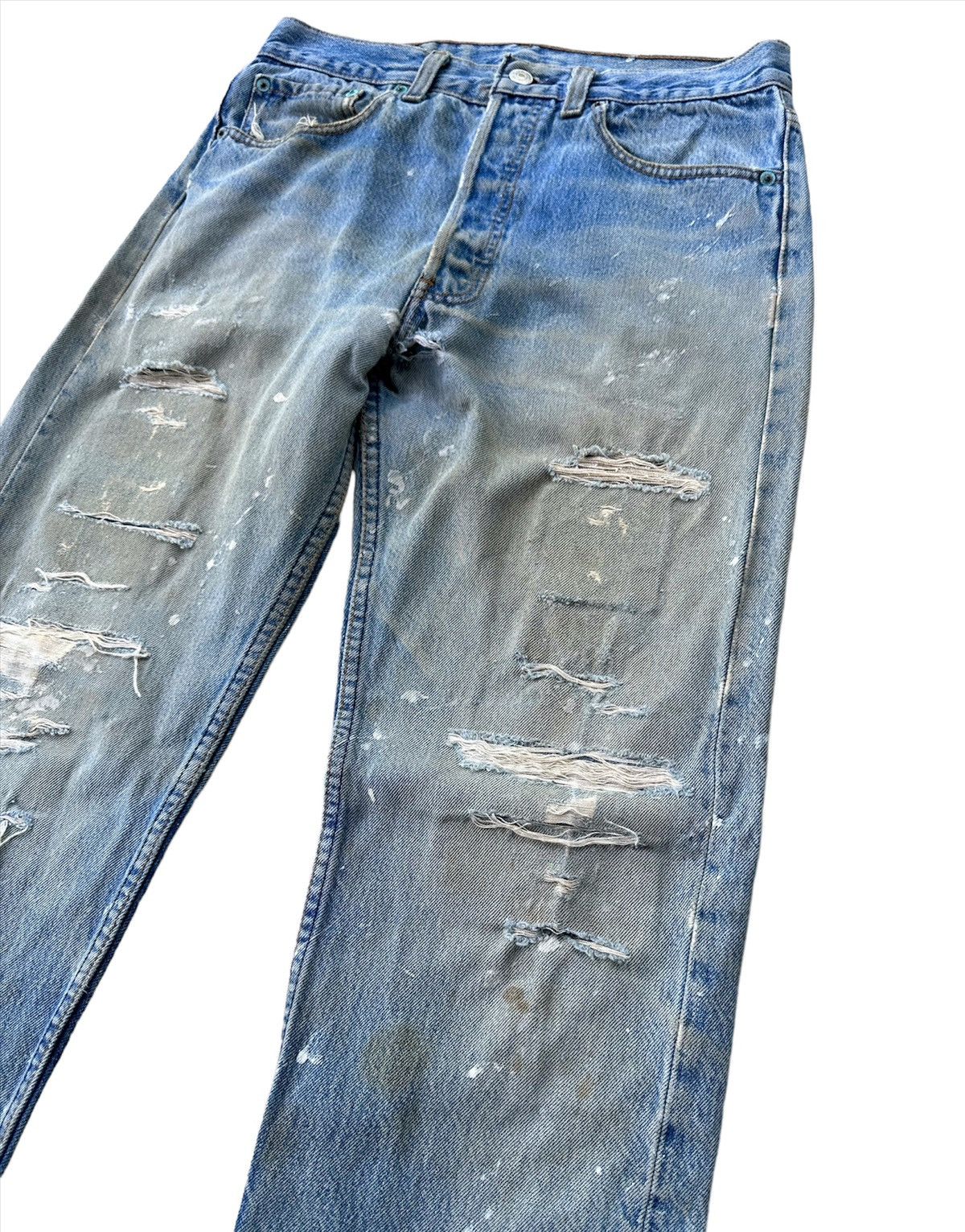 Levi's 30x32 Vintage 90s Levi’s 501 rusty wash blue denim jeans Size US 30 / EU 46 - 4 Thumbnail