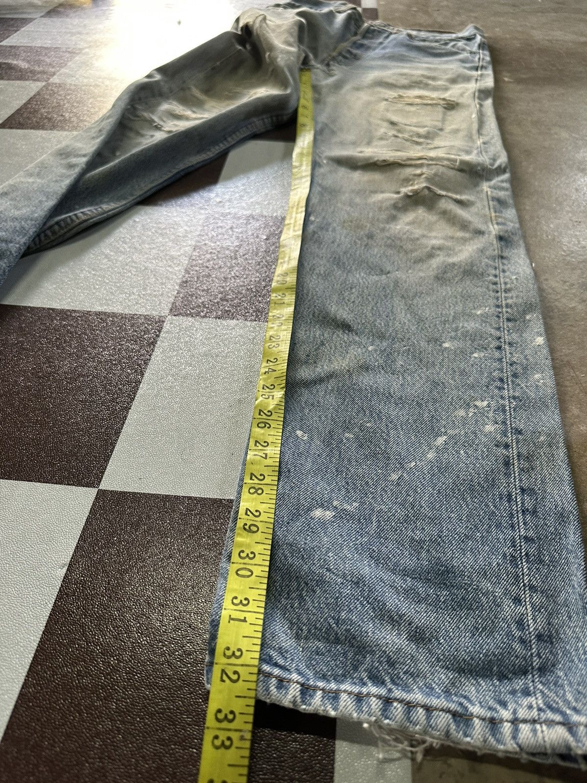 Levi's 30x32 Vintage 90s Levi’s 501 rusty wash blue denim jeans Size US 30 / EU 46 - 10 Thumbnail