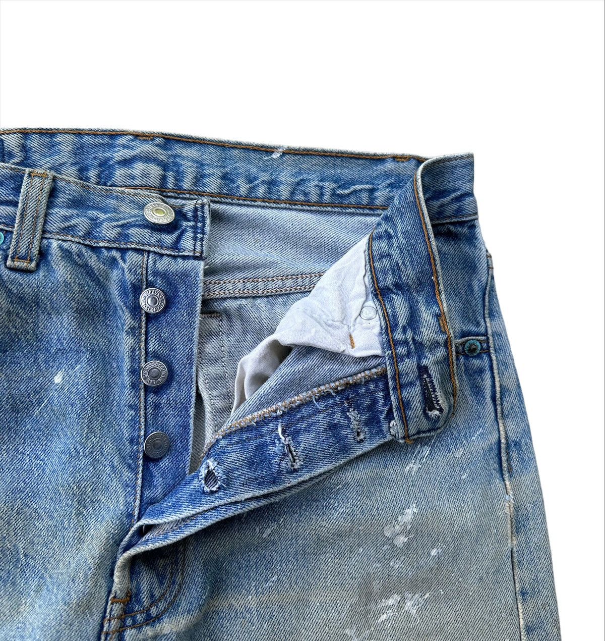 Levi's 30x32 Vintage 90s Levi’s 501 rusty wash blue denim jeans Size US 30 / EU 46 - 2 Thumbnail