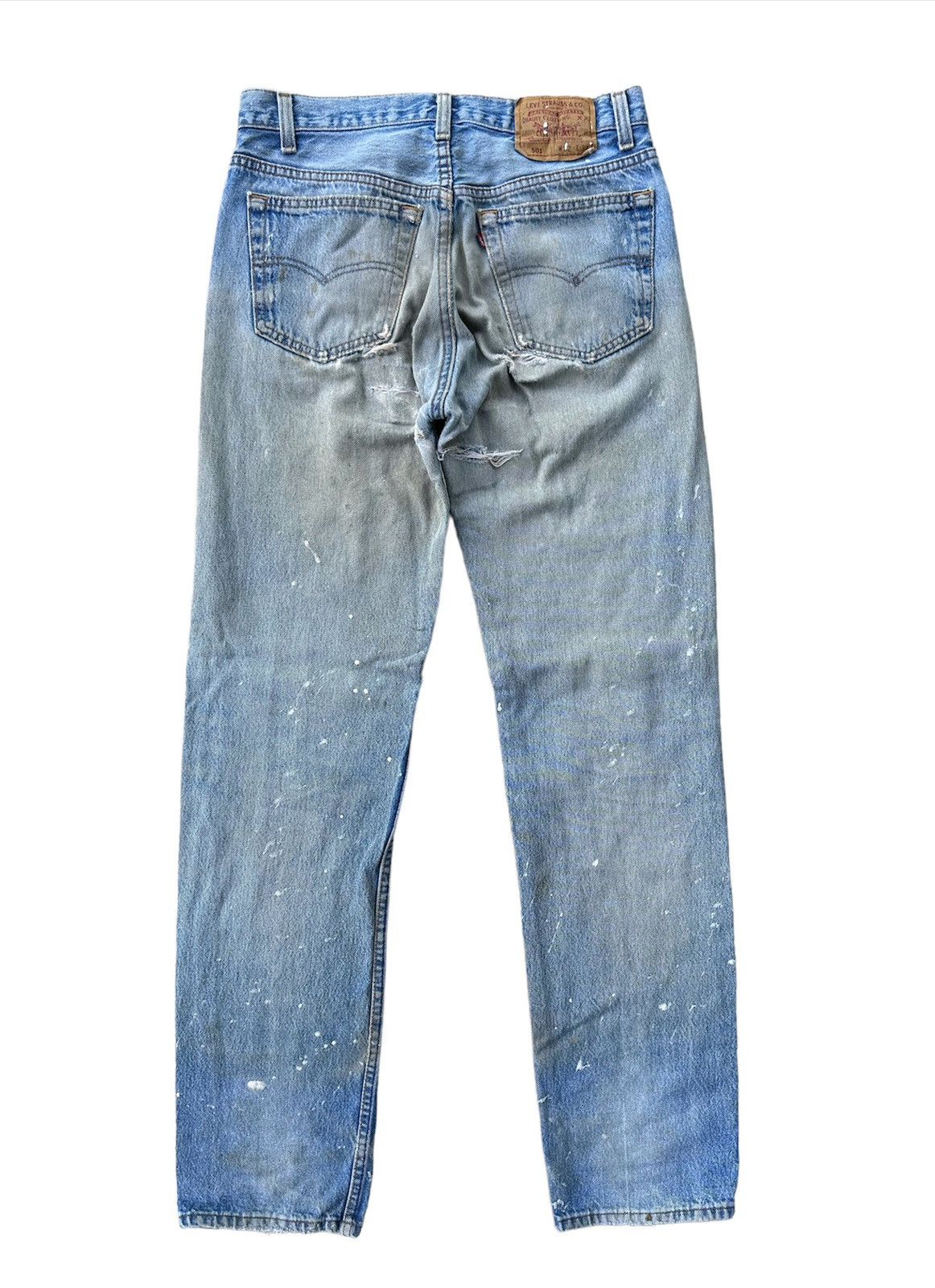 Levi's 30x32 Vintage 90s Levi’s 501 rusty wash blue denim jeans Size US 30 / EU 46 - 6 Thumbnail