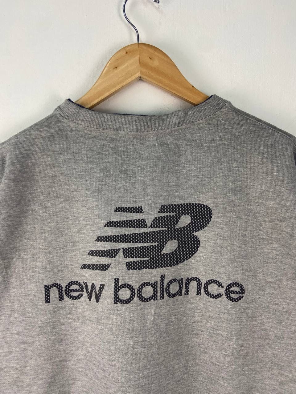 New Balance THRASHED Vintage Distressed New Balance Crewneck Sweatshirt Size US L / EU 52-54 / 3 - 5 Thumbnail