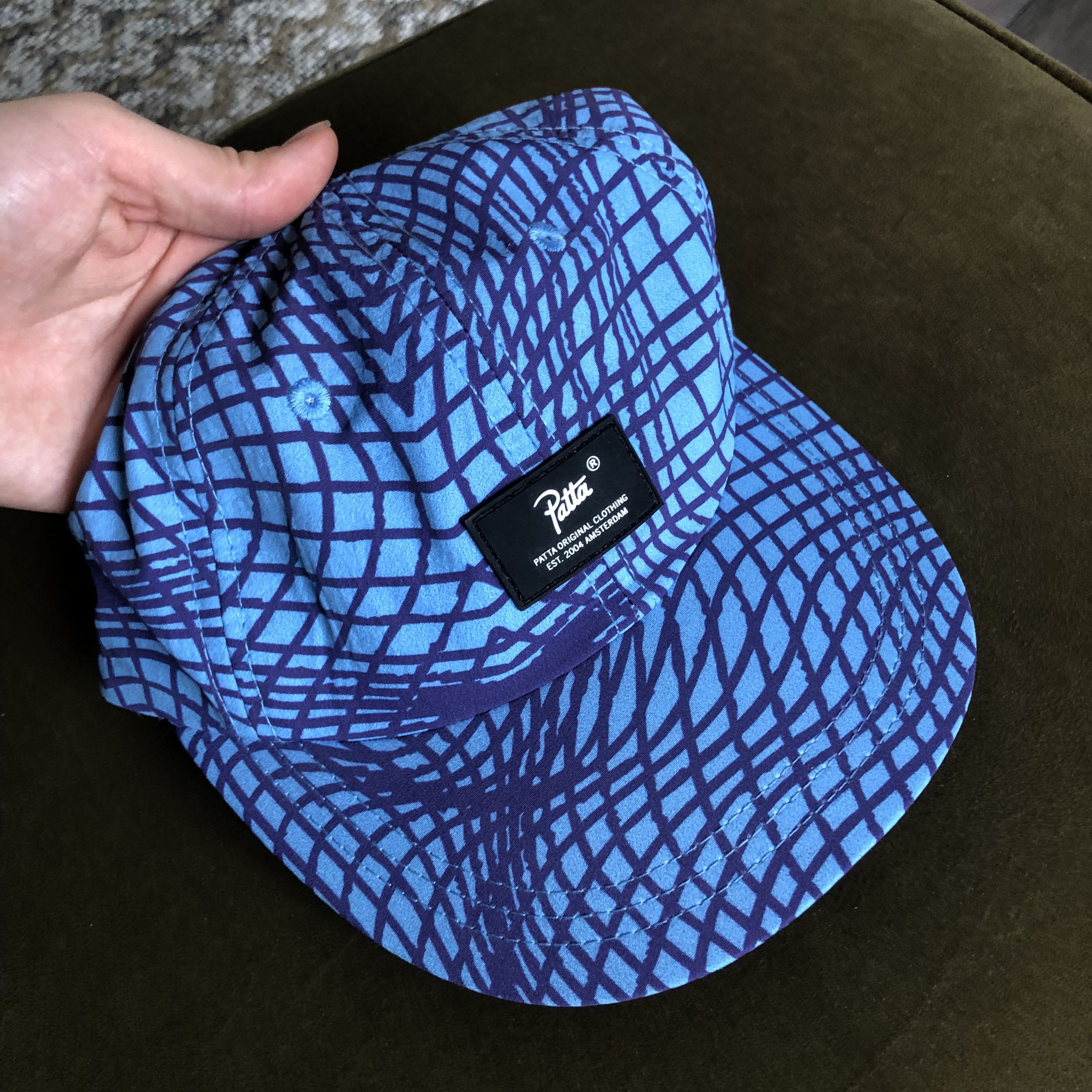 image of Patta Abstract Pattern Hat in Blue, Men's