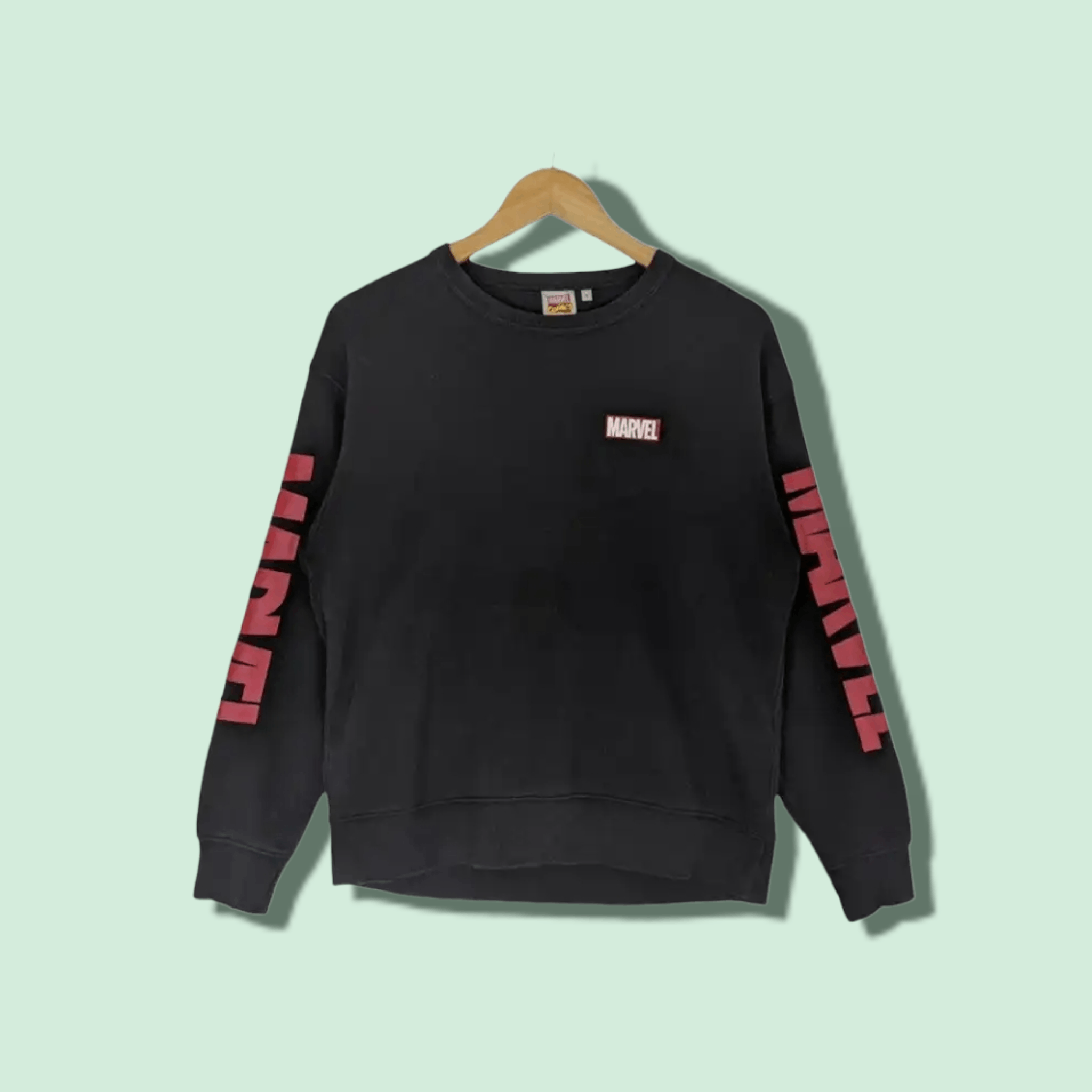 Japanese Brand × Marvel Comics MARVEL Sidetape Crewneck Jumper Sweatshirt Size US S / EU 44-46 / 1 - 1 Thumbnail
