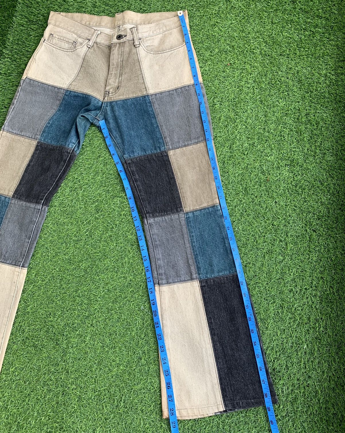 Japanese Brand Vintage JapaneseBrand Rupert EDGE Patchwork Denim Pant Size US 32 / EU 48 - 17 Thumbnail