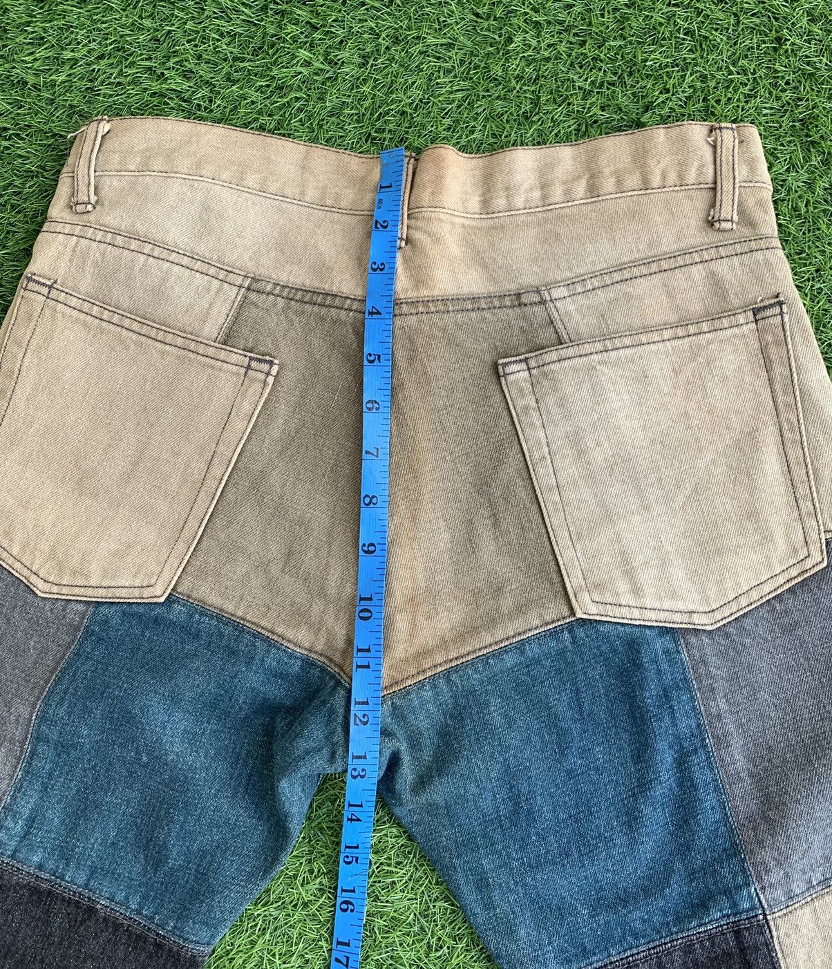 Japanese Brand Vintage JapaneseBrand Rupert EDGE Patchwork Denim Pant Size US 32 / EU 48 - 19 Thumbnail