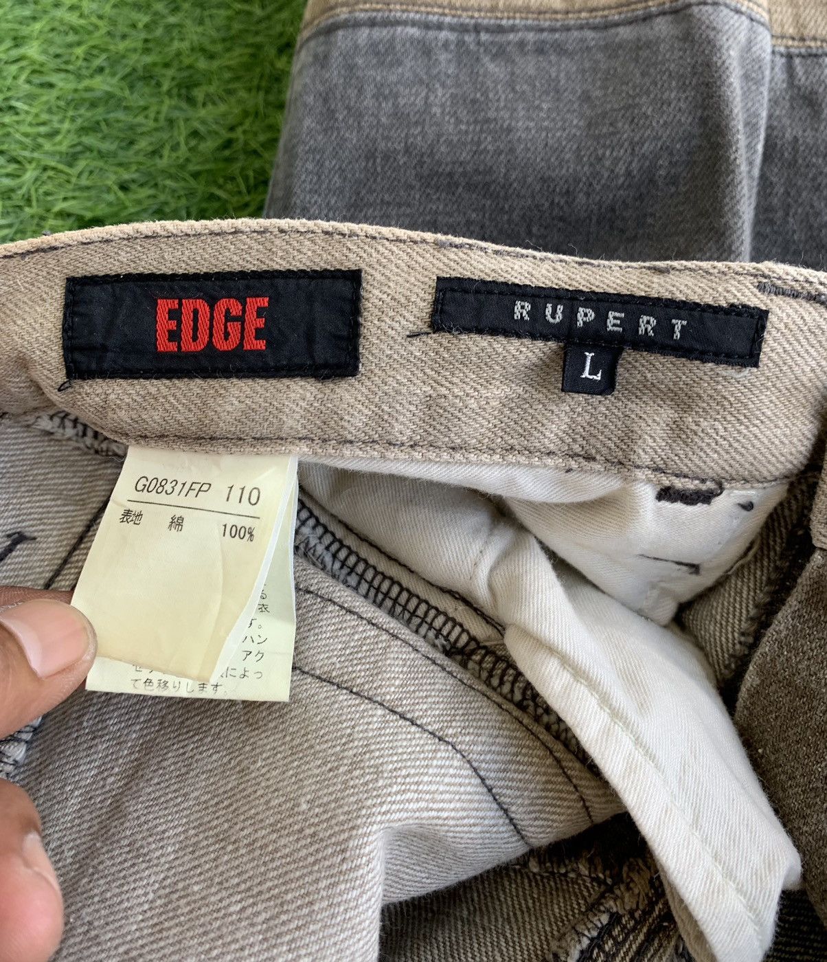 Japanese Brand Vintage JapaneseBrand Rupert EDGE Patchwork Denim Pant Size US 32 / EU 48 - 13 Thumbnail