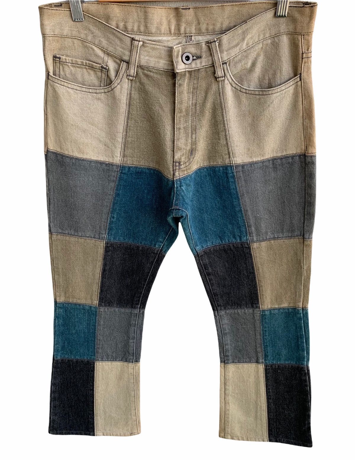 Japanese Brand Vintage JapaneseBrand Rupert EDGE Patchwork Denim Pant Size US 32 / EU 48 - 4 Thumbnail