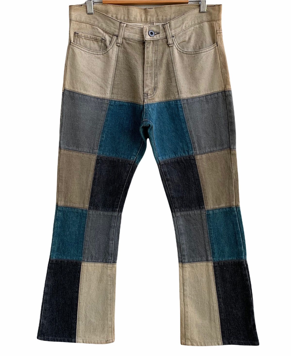 Japanese Brand Vintage JapaneseBrand Rupert EDGE Patchwork Denim Pant Size US 32 / EU 48 - 1 Thumbnail