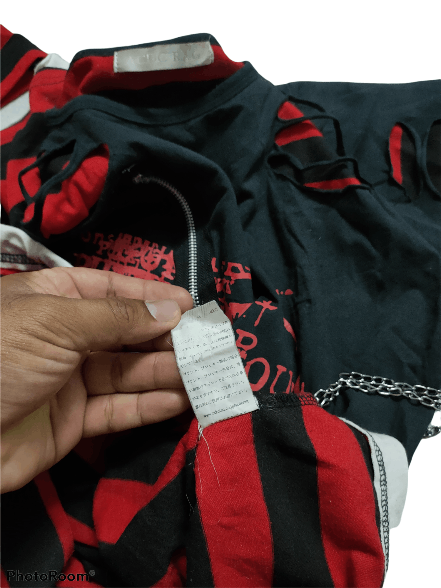 AC/DC × Japanese Brand ACDC RAG Asymmetrical Long Sleeve T-Shirt Size US M / EU 48-50 / 2 - 9 Thumbnail