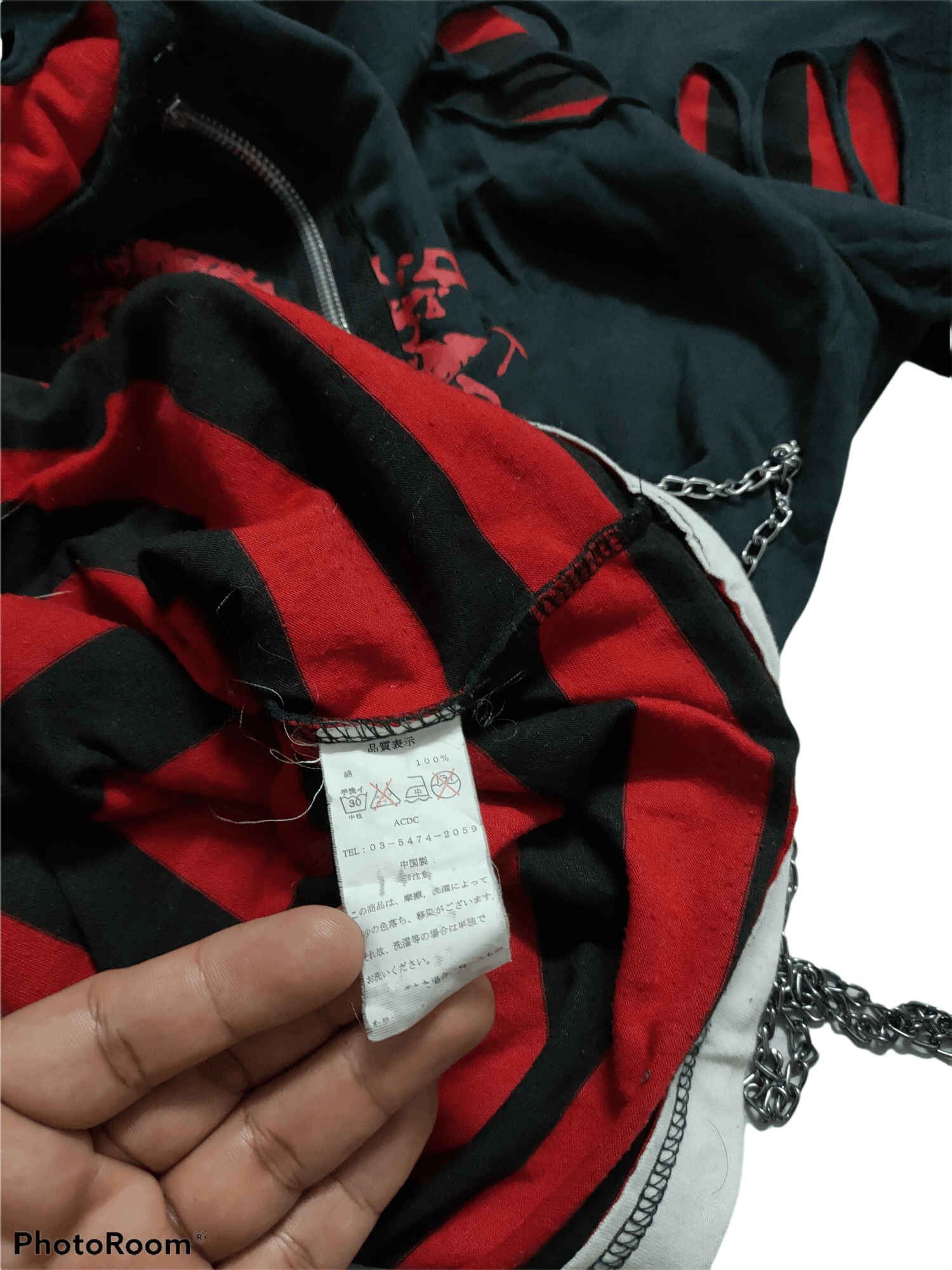 AC/DC × Japanese Brand ACDC RAG Asymmetrical Long Sleeve T-Shirt Size US M / EU 48-50 / 2 - 10 Thumbnail
