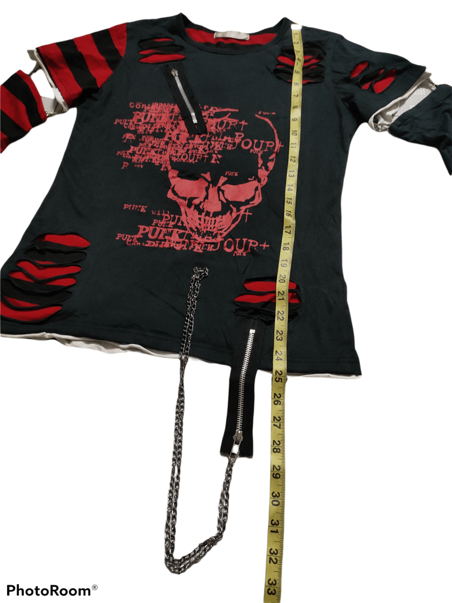 AC/DC × Japanese Brand ACDC RAG Asymmetrical Long Sleeve T-Shirt Size US M / EU 48-50 / 2 - 5 Thumbnail