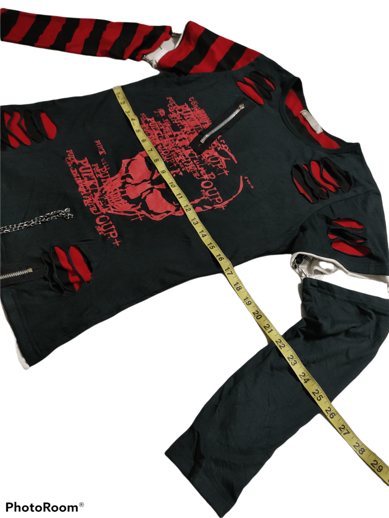 AC/DC × Japanese Brand ACDC RAG Asymmetrical Long Sleeve T-Shirt Size US M / EU 48-50 / 2 - 4 Thumbnail