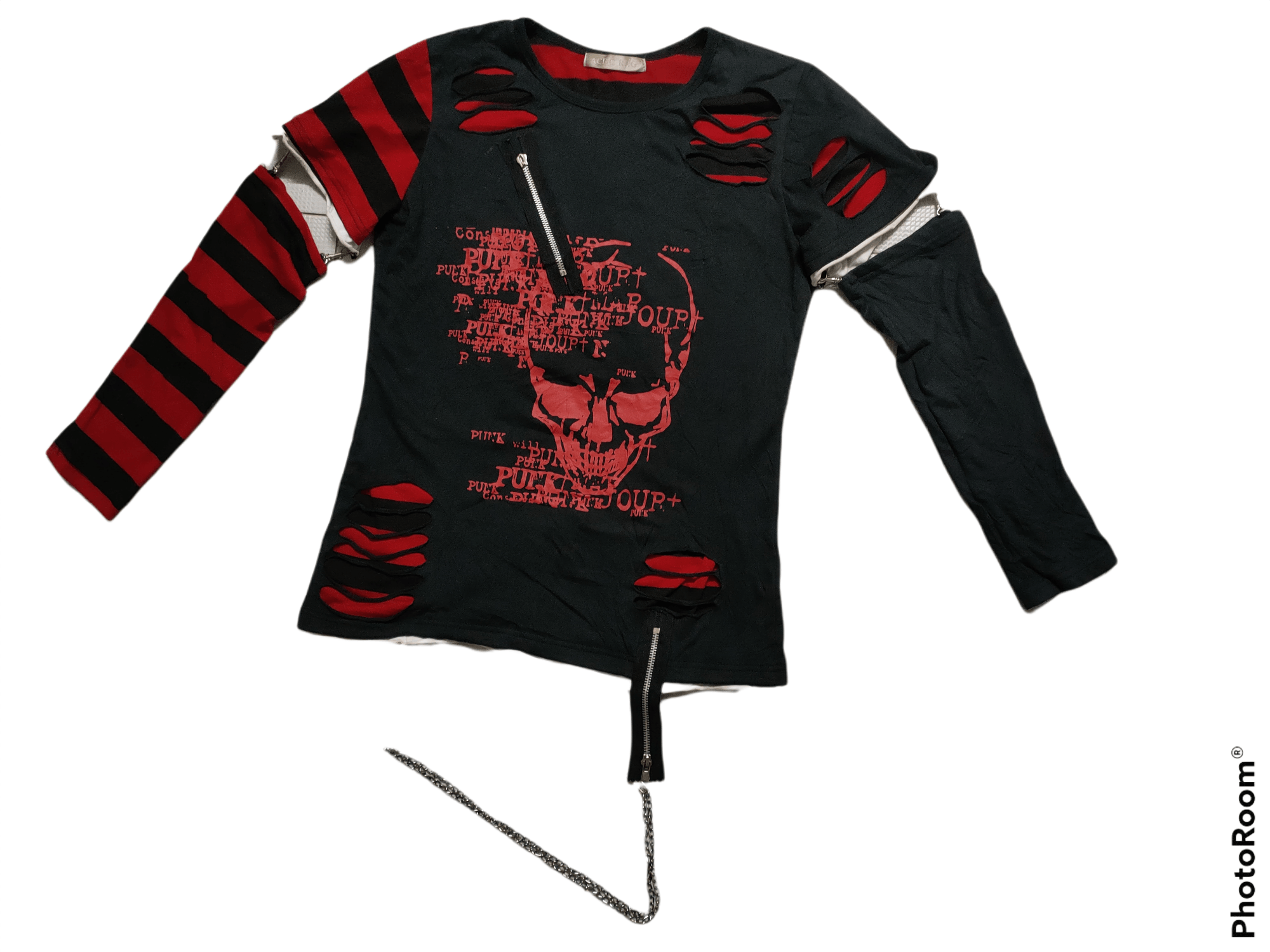 AC/DC × Japanese Brand ACDC RAG Asymmetrical Long Sleeve T-Shirt Size US M / EU 48-50 / 2 - 2 Thumbnail