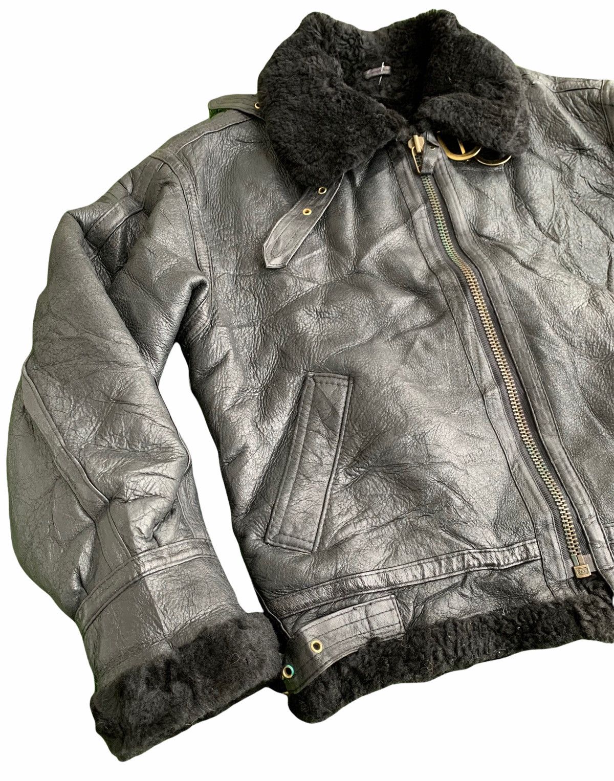 Vintage VTG Leather Jaket Us Air Force Kenny West style Size US M / EU 48-50 / 2 - 7 Thumbnail