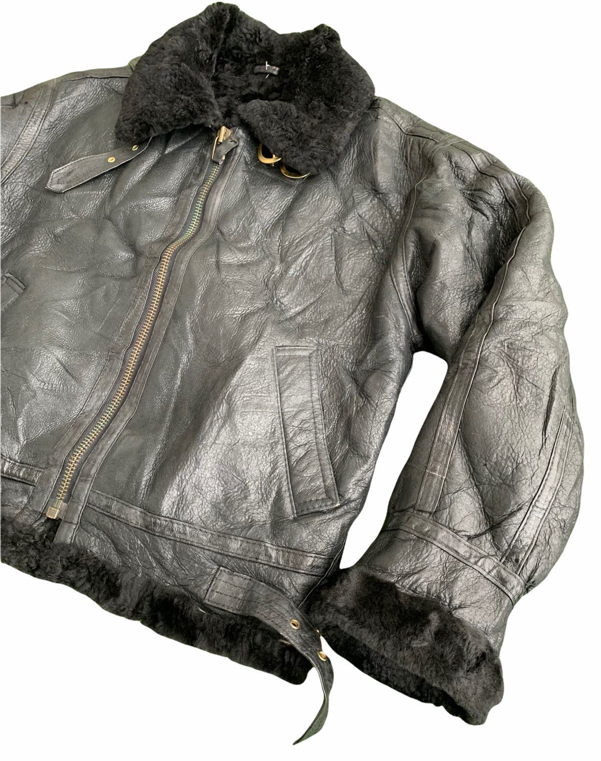 Vintage VTG Leather Jaket Us Air Force Kenny West style Size US M / EU 48-50 / 2 - 8 Thumbnail