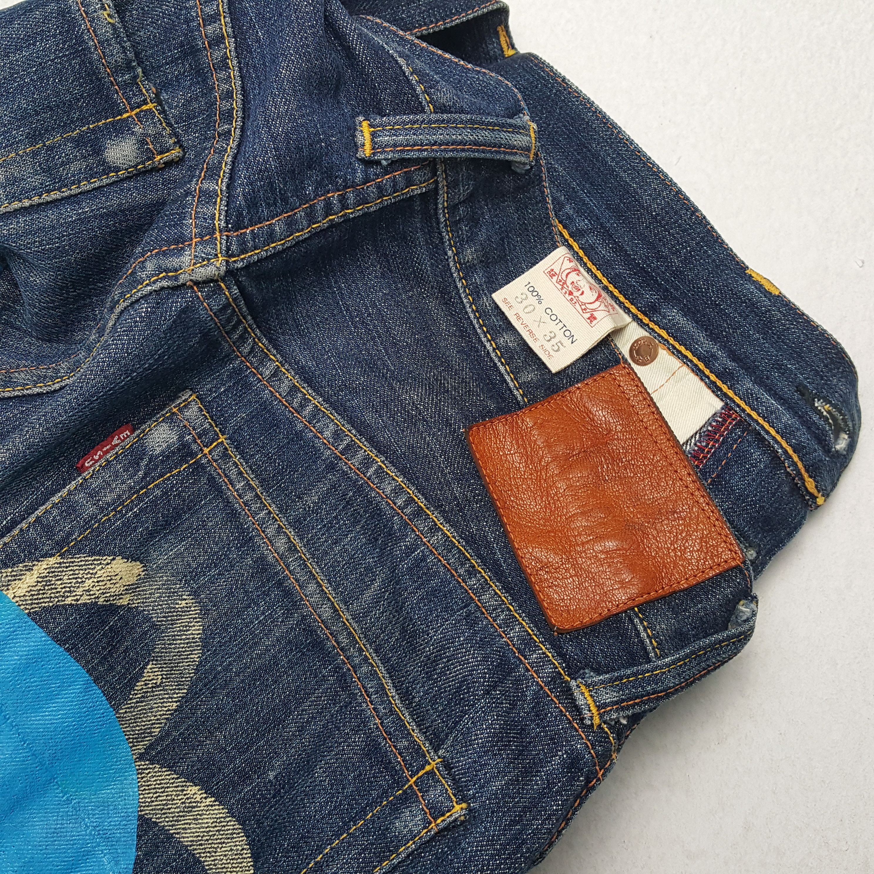Evisu × Japanese Brand × Vintage Vintage EVISU Japanese Brand Daicock Custom Denim Jeans Size US 30 / EU 46 - 14 Thumbnail