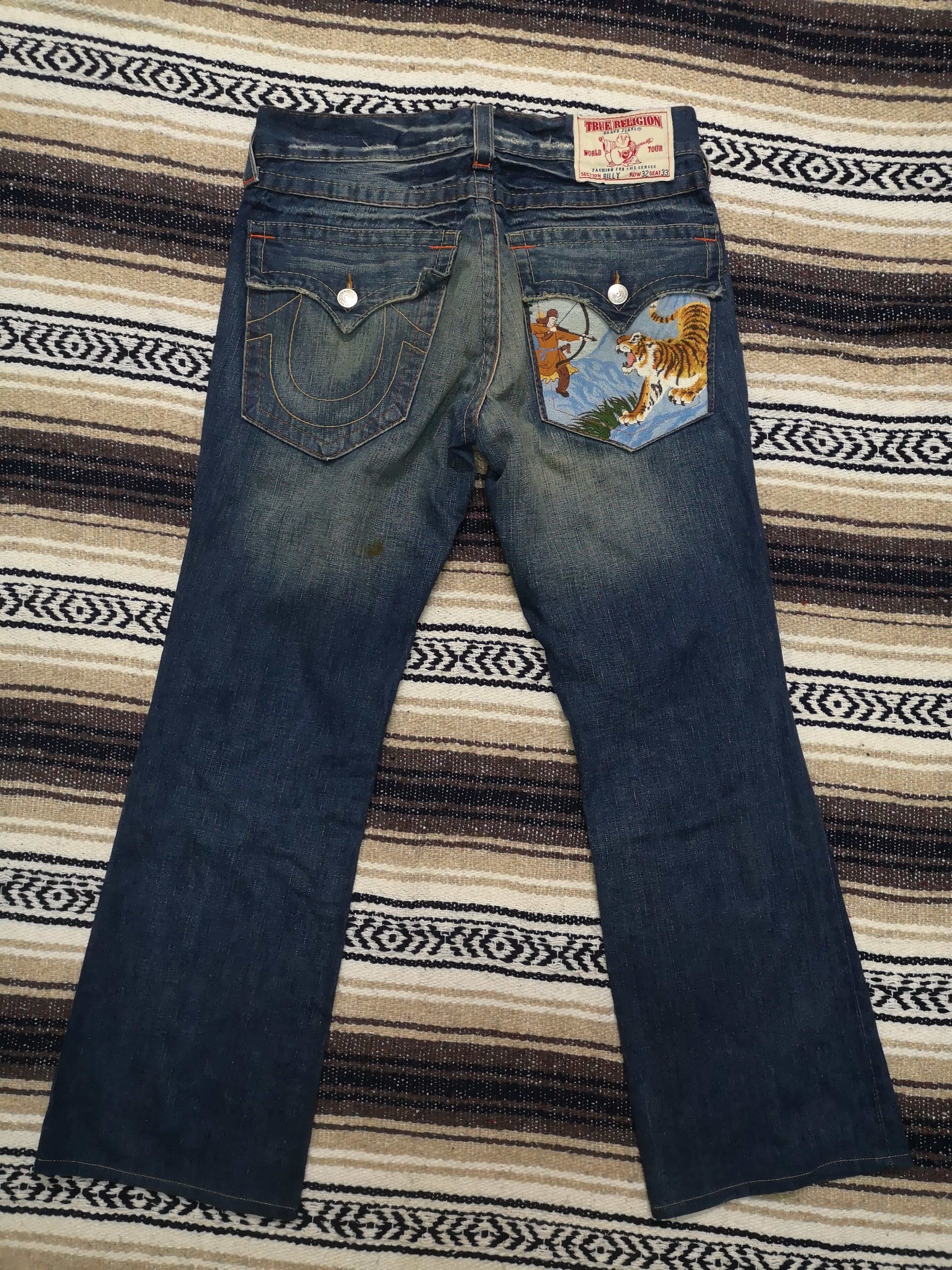 True Religion Rare True Religion Tiger Embroidery Denim Jeans Size US 36 / EU 52 - 2 Thumbnail